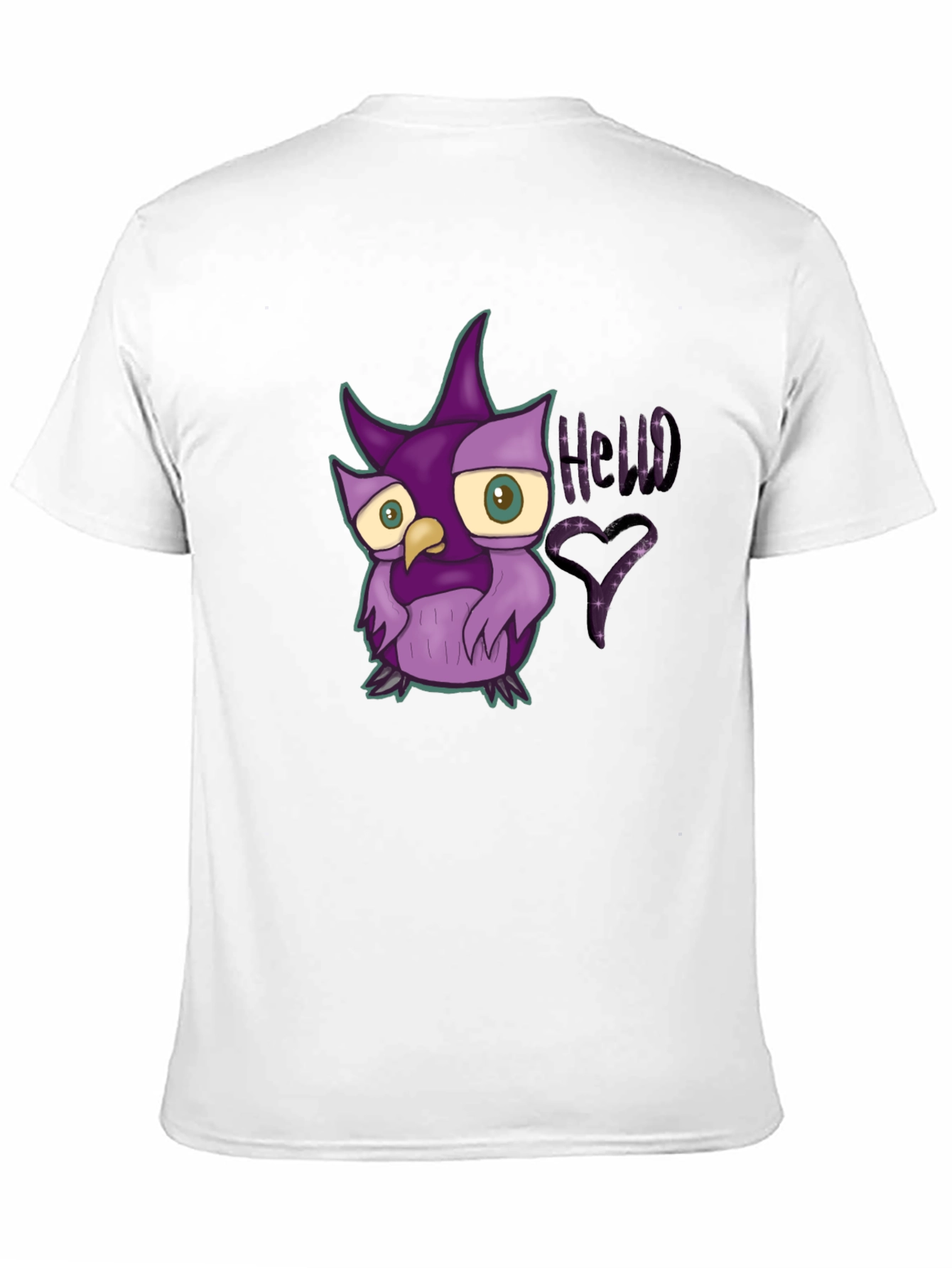 Cute Cartoon Owl Graphic T-Shirt