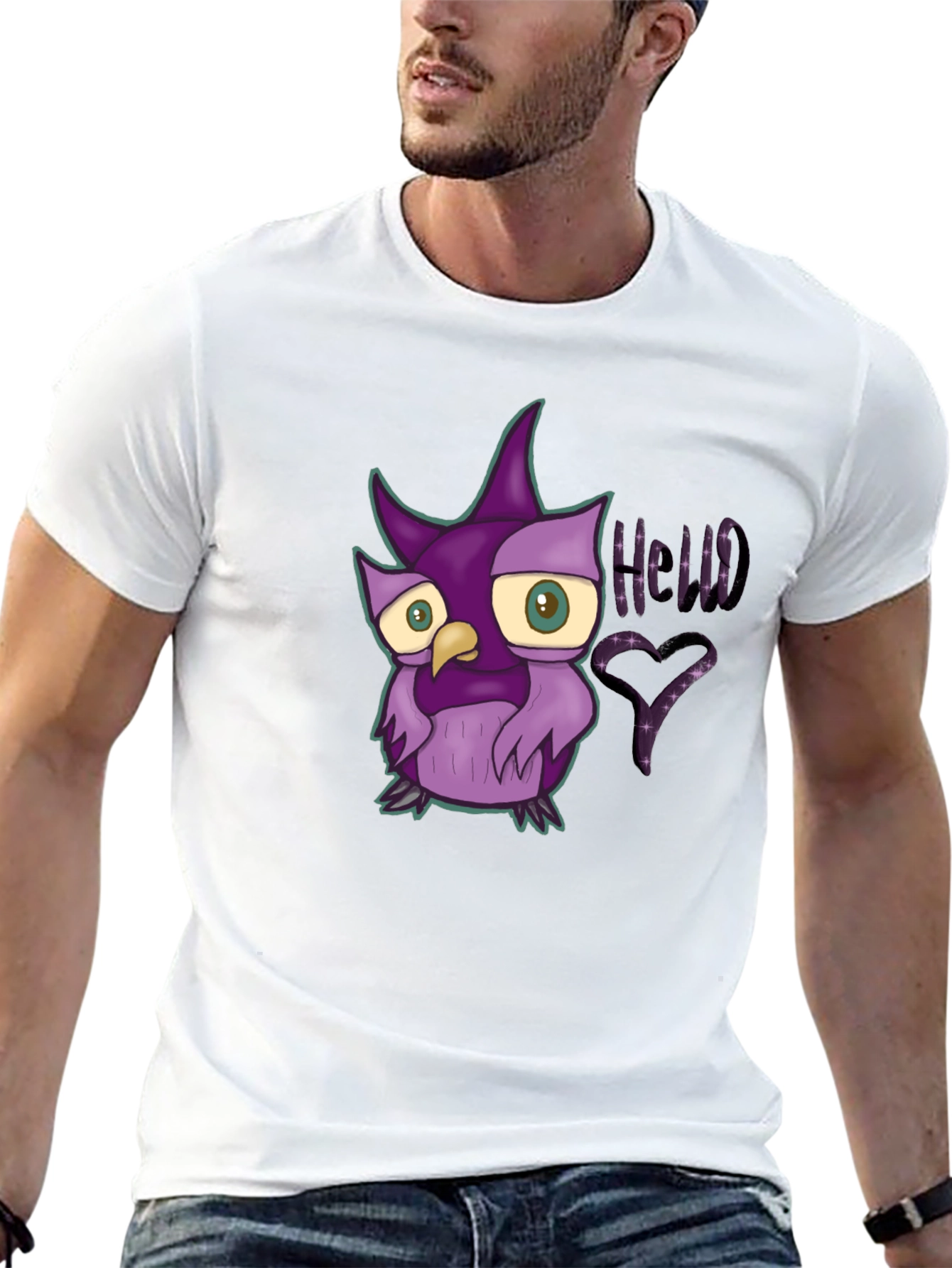 Cute Cartoon Owl Graphic T-Shirt