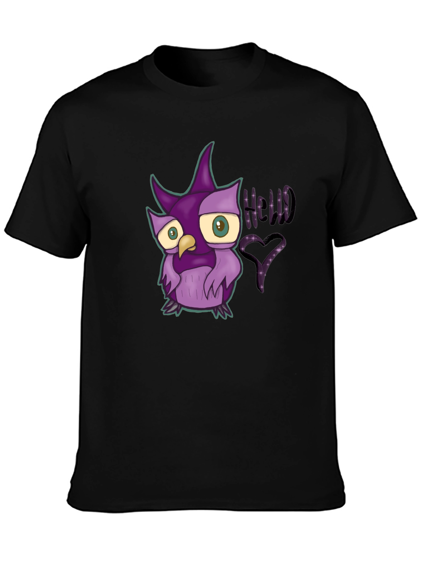 Cute Cartoon Owl Graphic T-Shirt