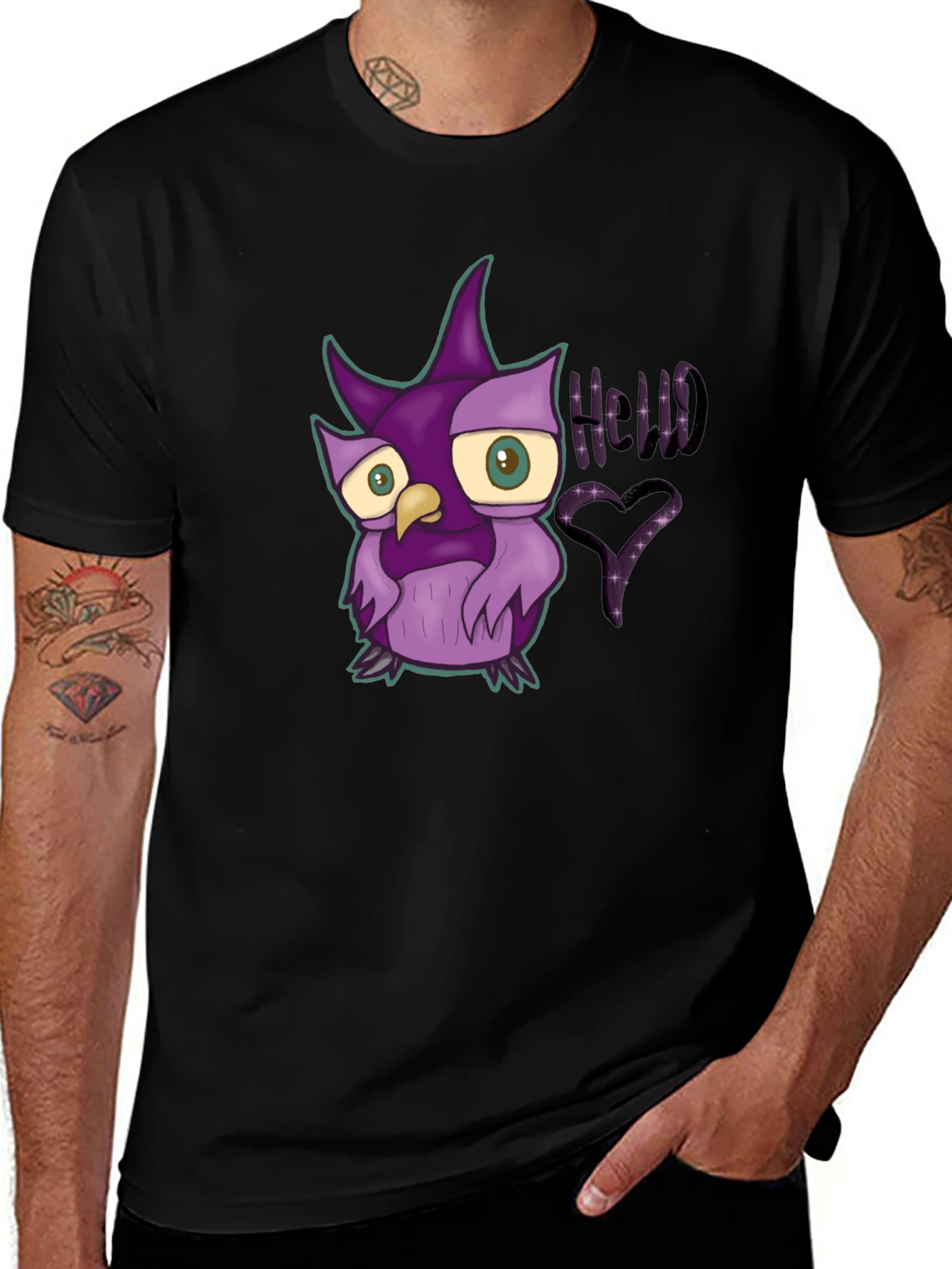 Cute Cartoon Owl Graphic T-Shirt