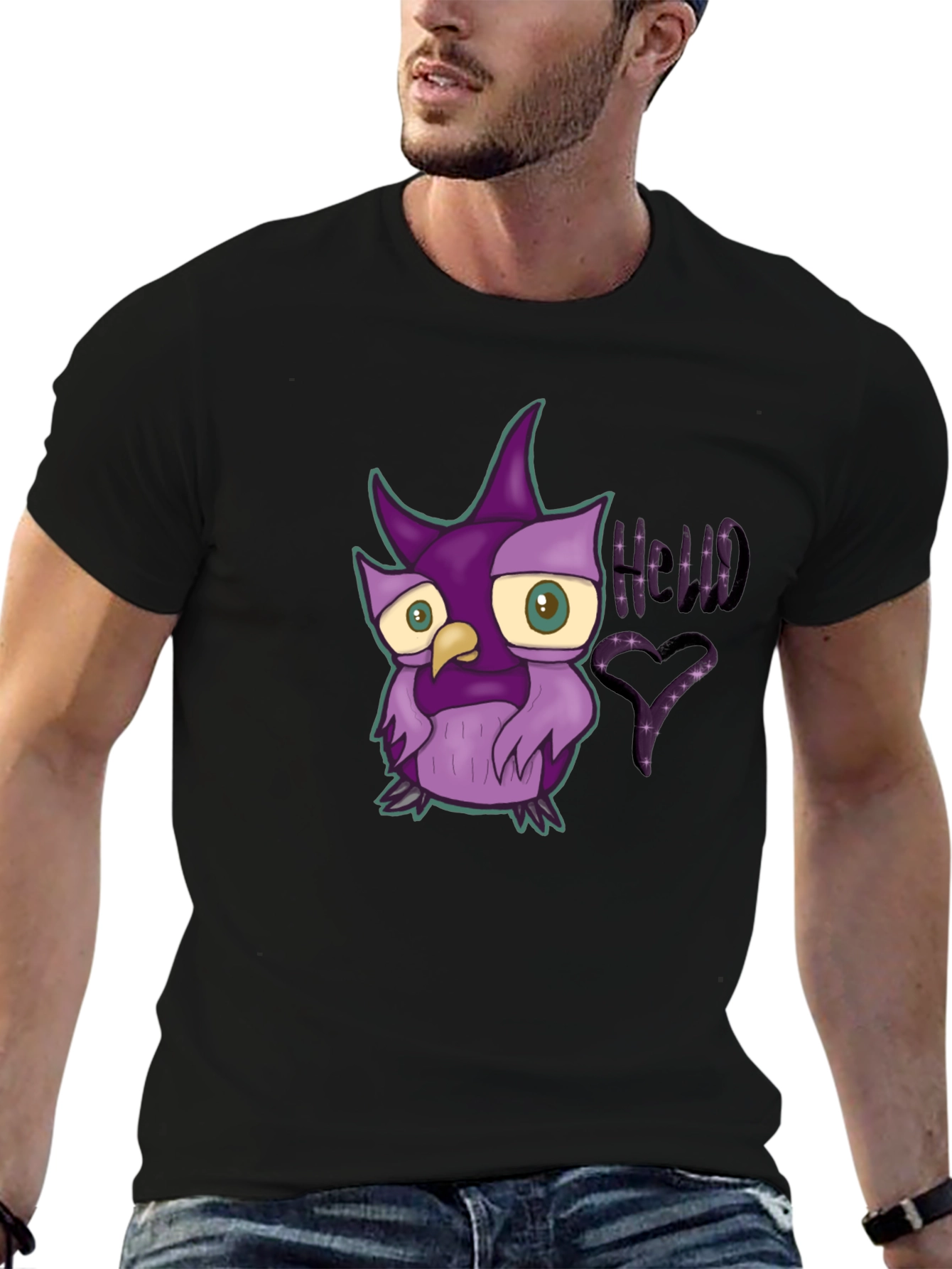 Cute Cartoon Owl Graphic T-Shirt
