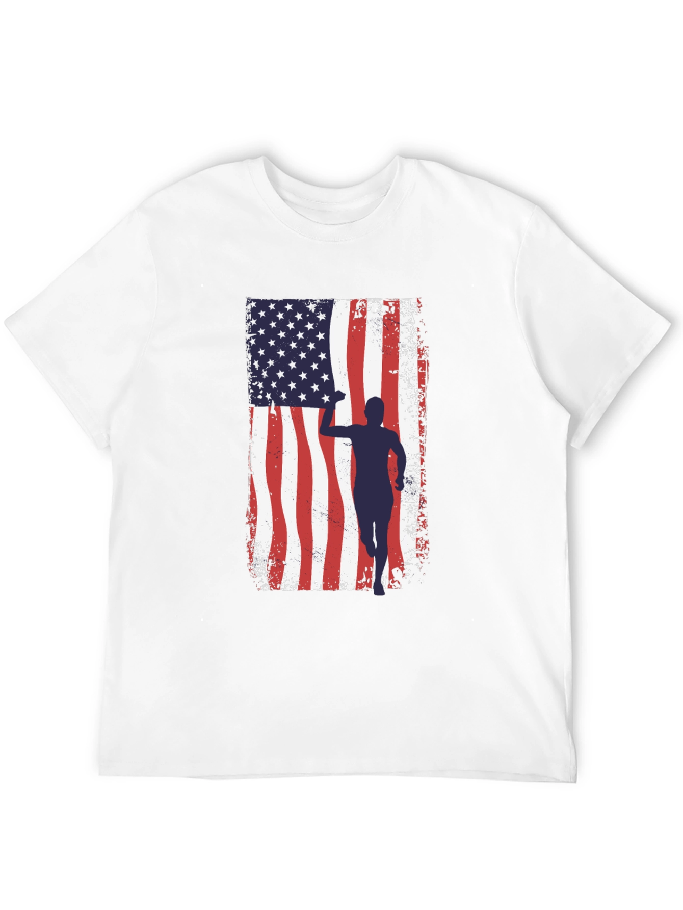 American Flag Runner Graphic Tee