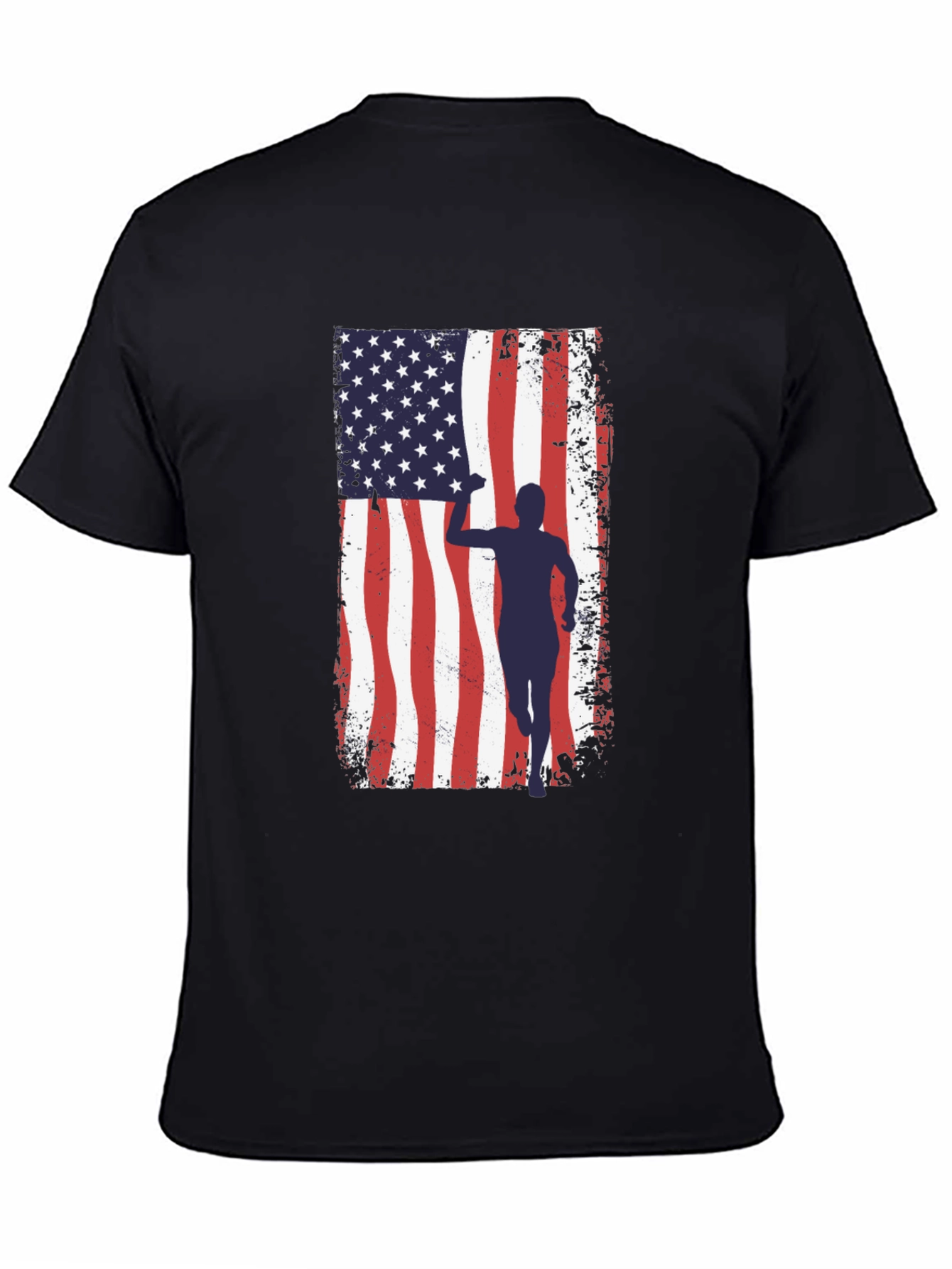 American Flag Runner Graphic Tee