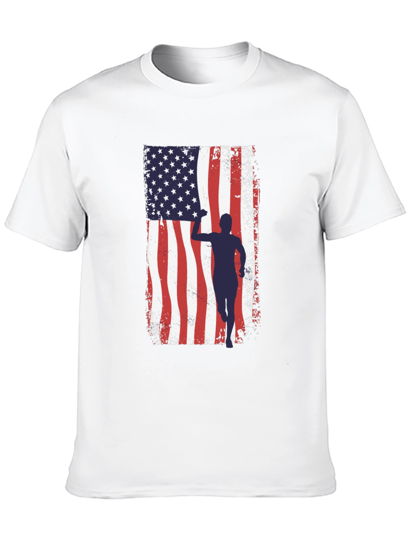 American Flag Runner Graphic Tee
