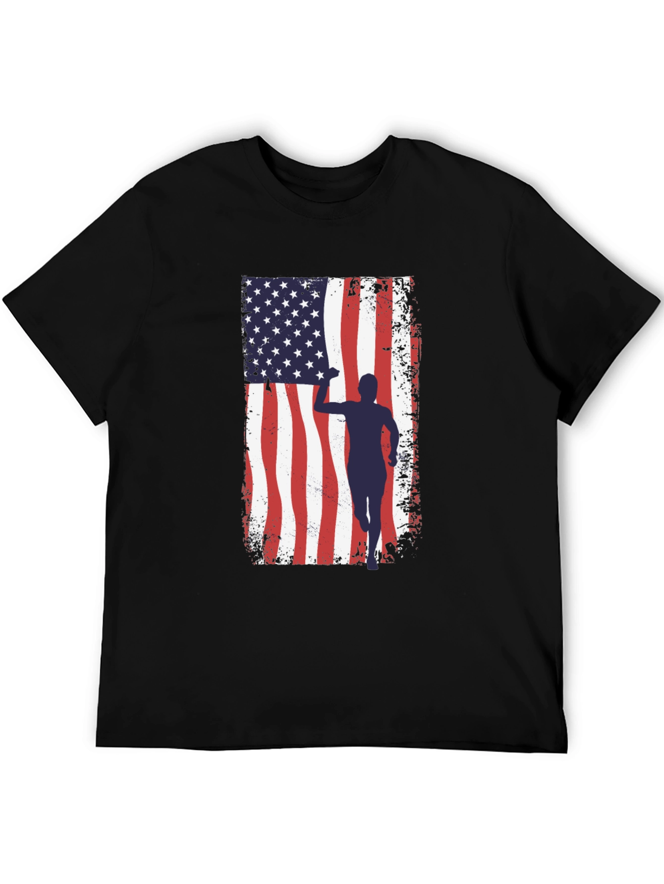 American Flag Runner Graphic Tee