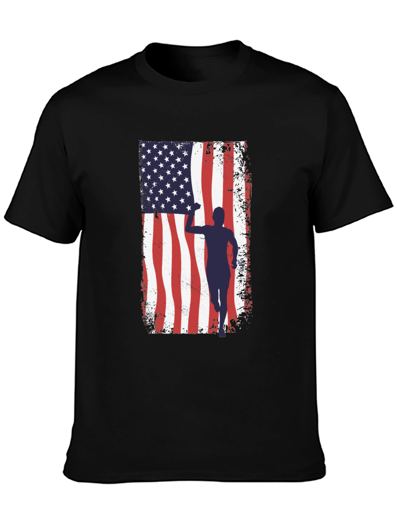 American Flag Runner Graphic Tee