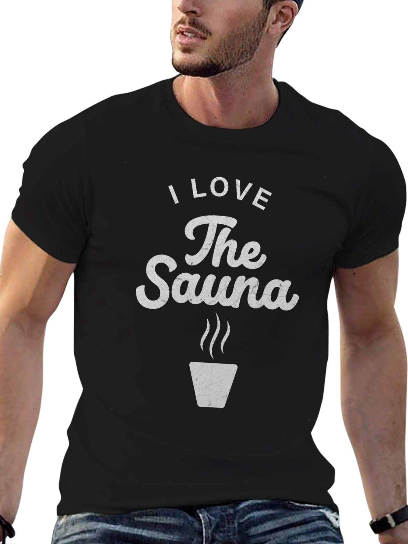 I Love The Sauna Black T-Shirt