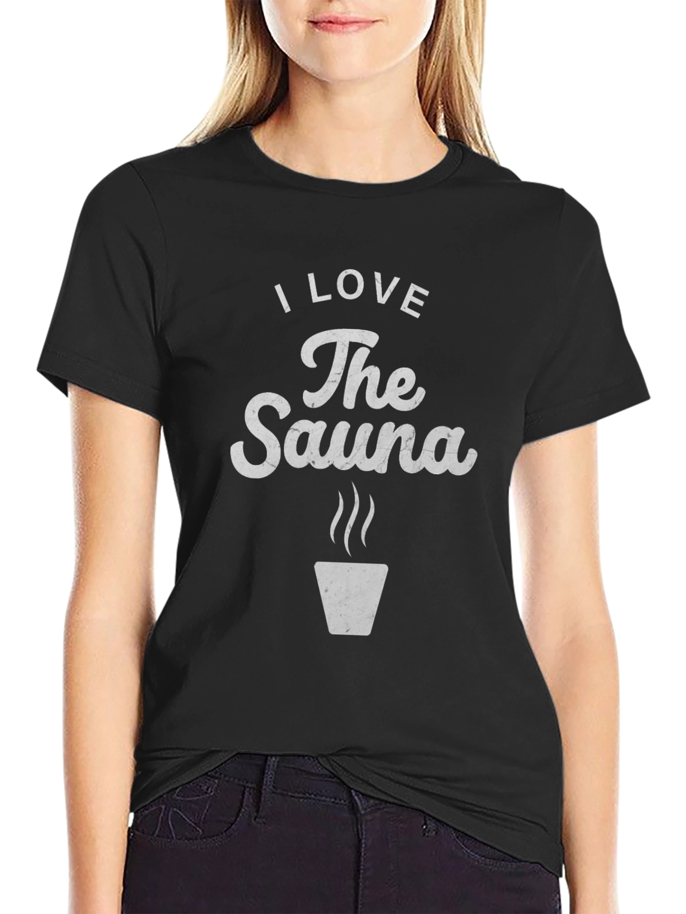 I Love The Sauna Black T-Shirt