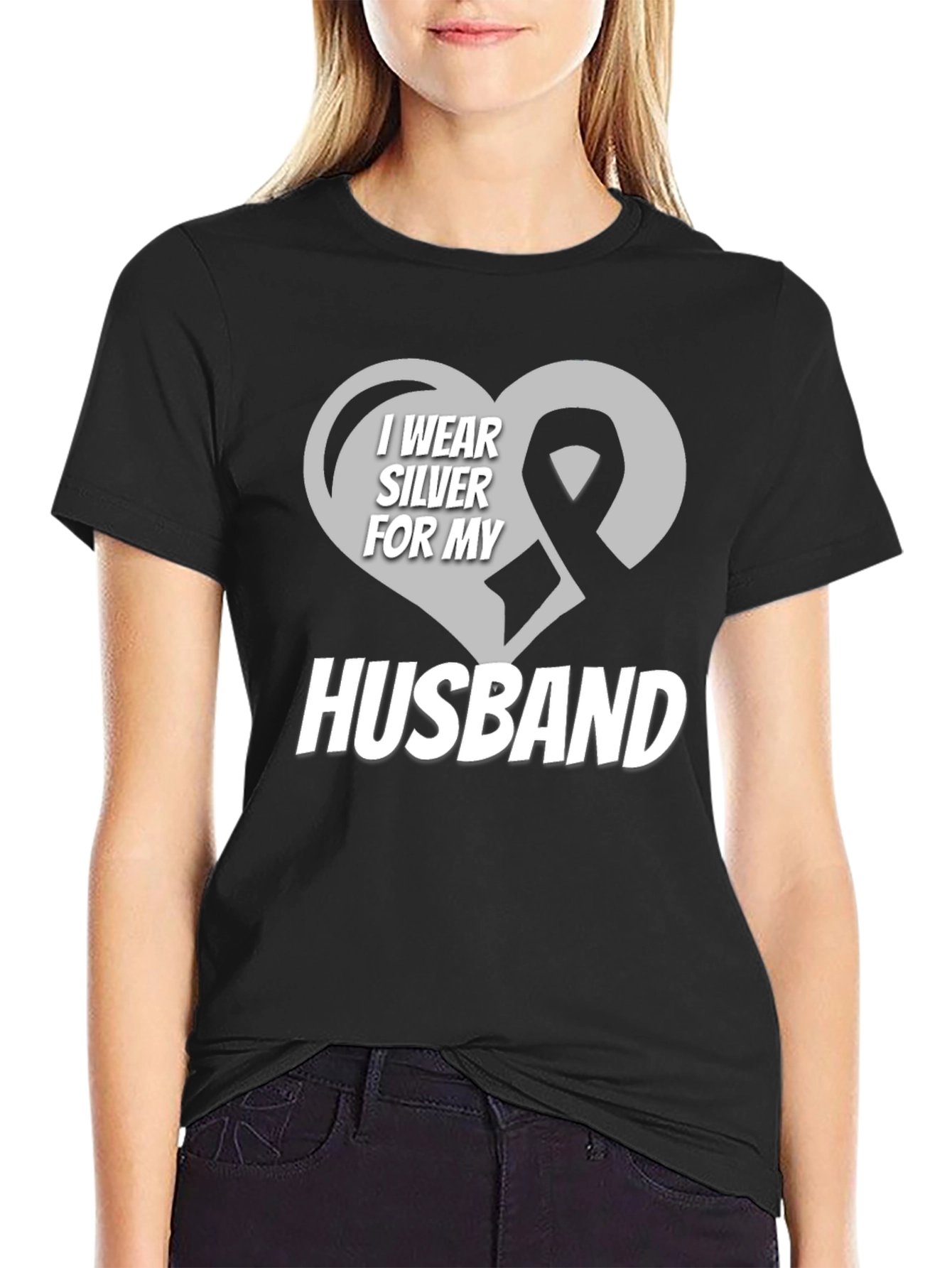 I Wear Silver for My Husband T-Shirt