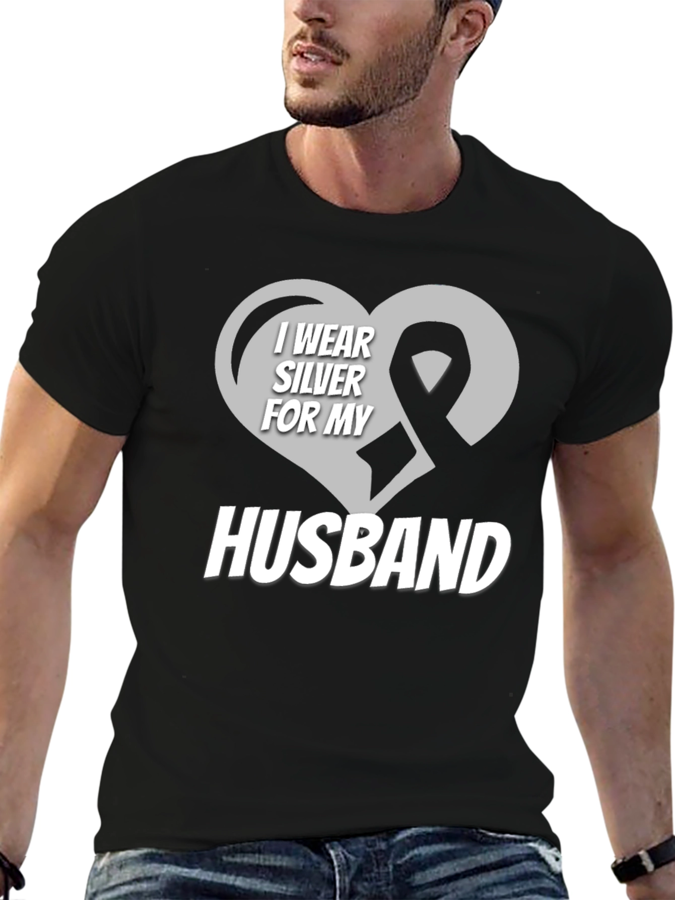 I Wear Silver for My Husband T-Shirt