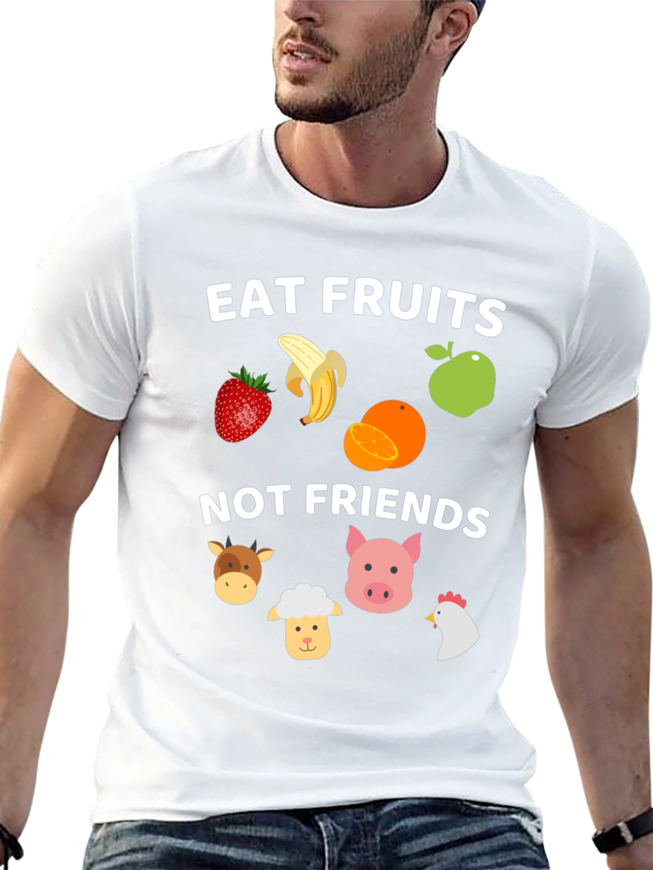 Eat Fruits Not Friends Vegan T-Shirt