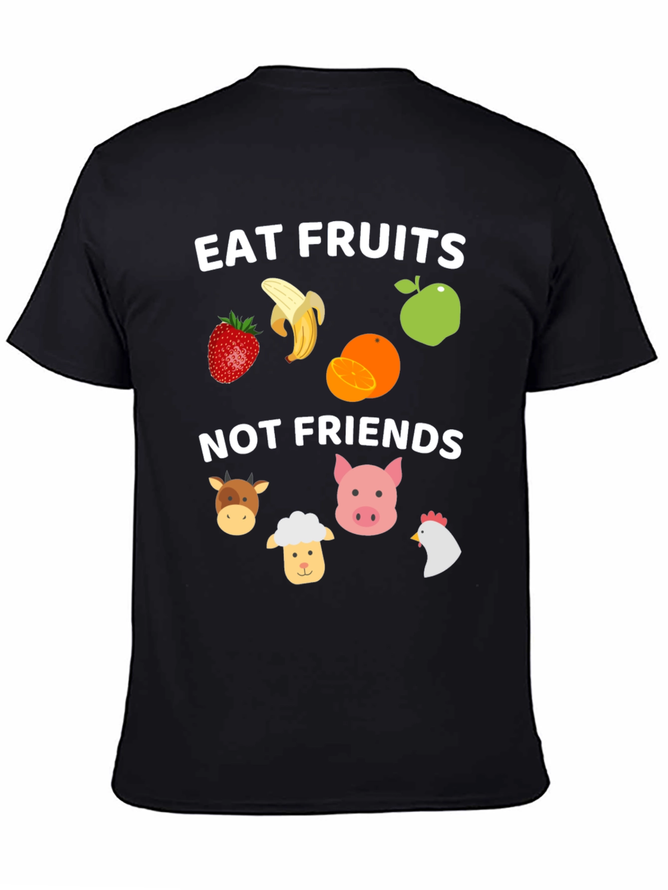 Eat Fruits Not Friends Vegan T-Shirt