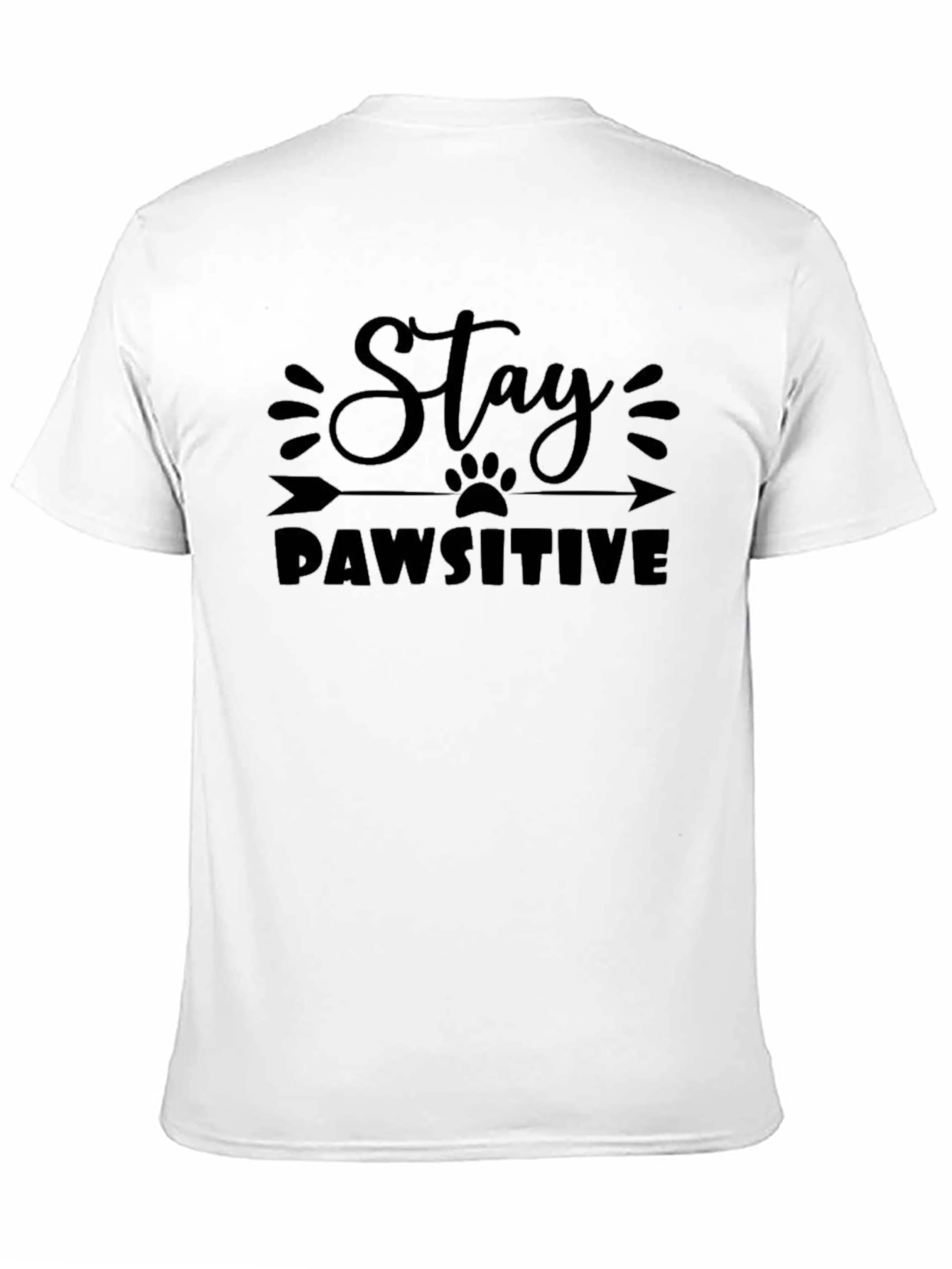 Stay Pawsitive Black Graphic Tee