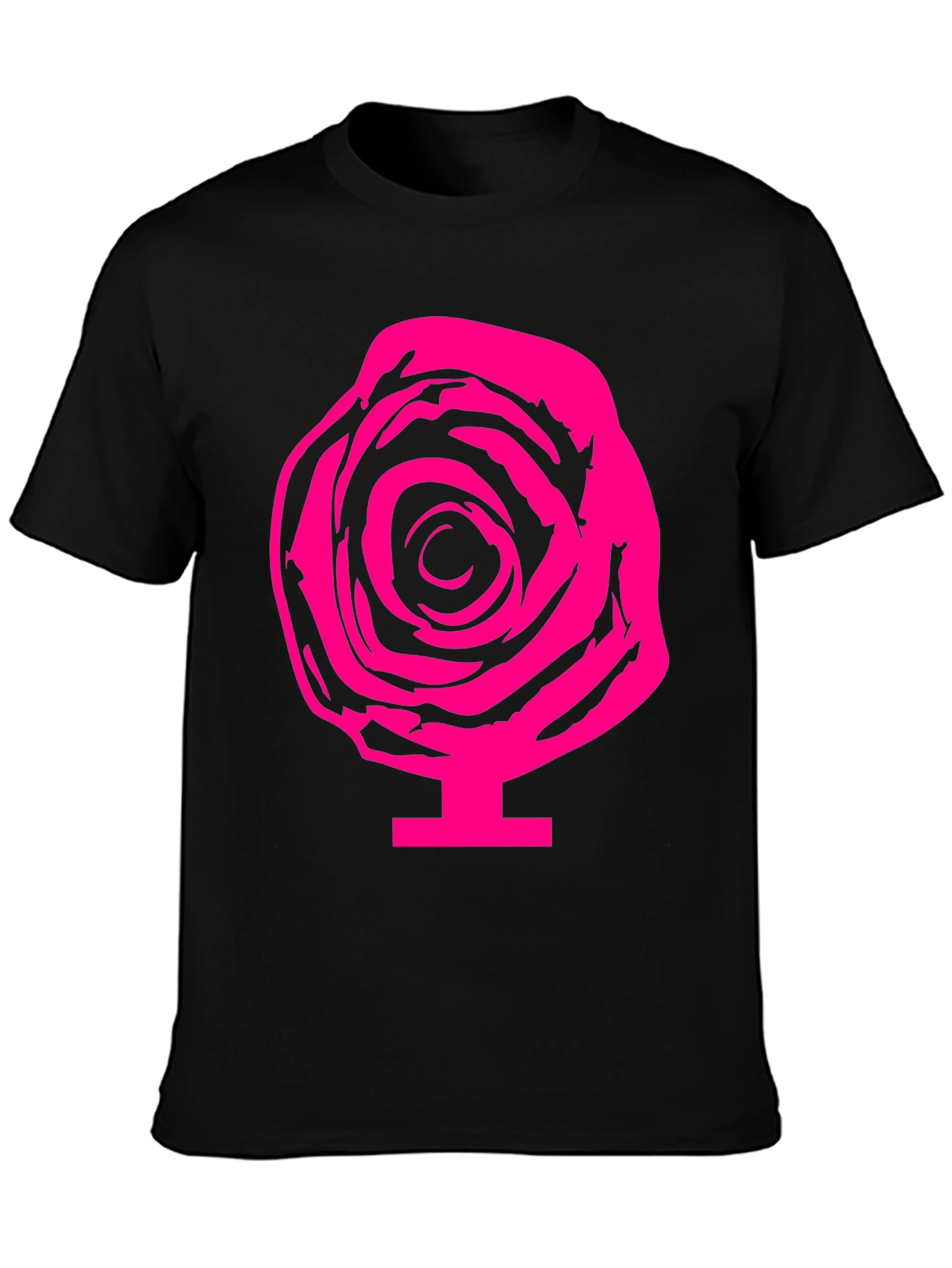 Rose Graphic Tee - Bold & Stylish Black T-Shirt