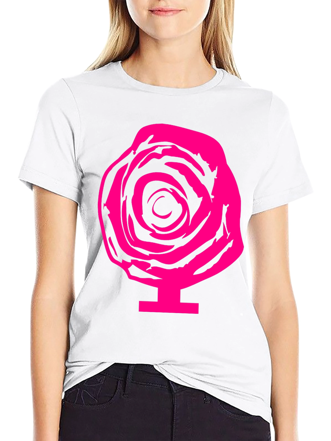 Rose Graphic Tee - Bold & Stylish Black T-Shirt