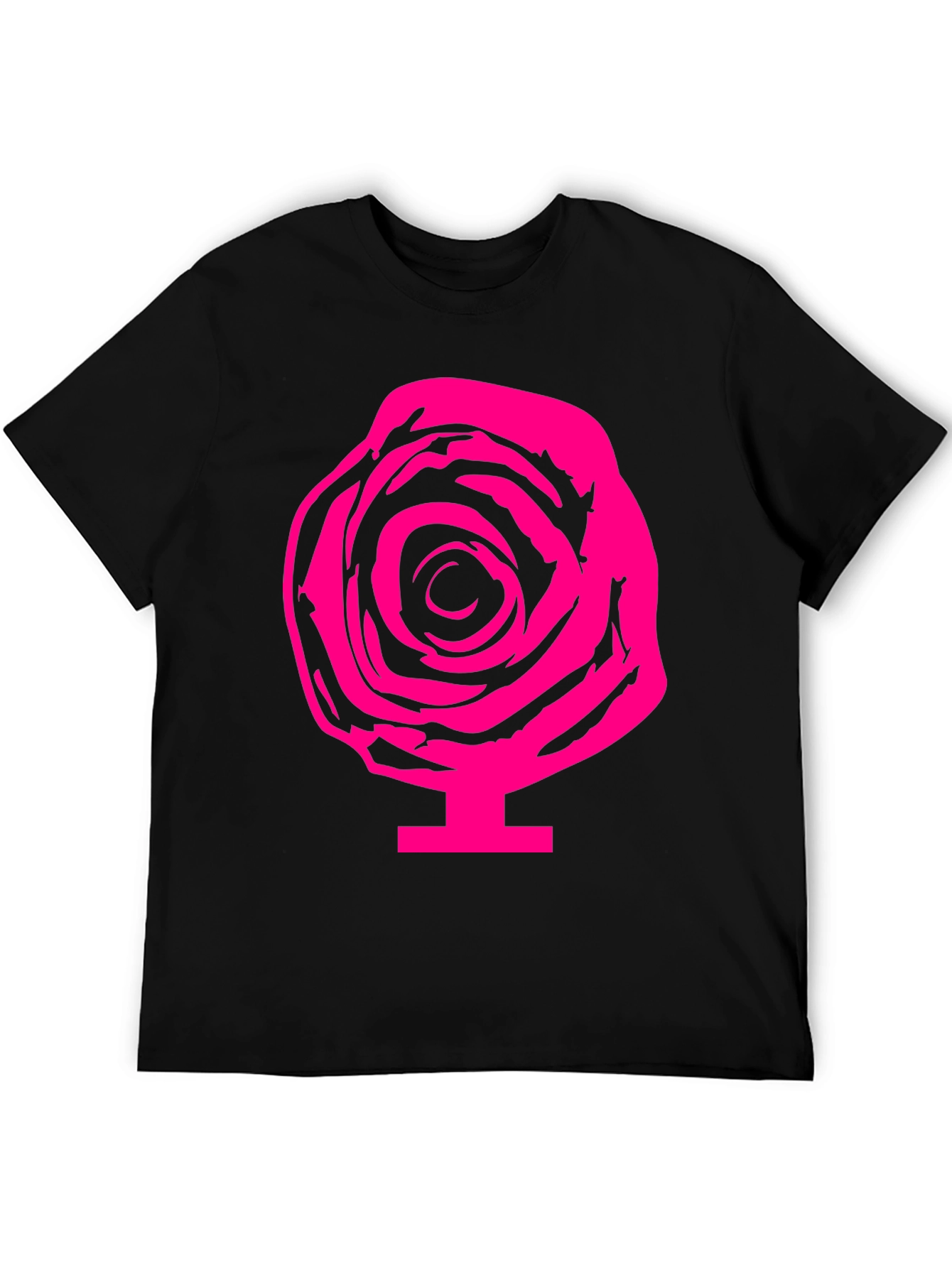 Rose Graphic Tee - Bold & Stylish Black T-Shirt