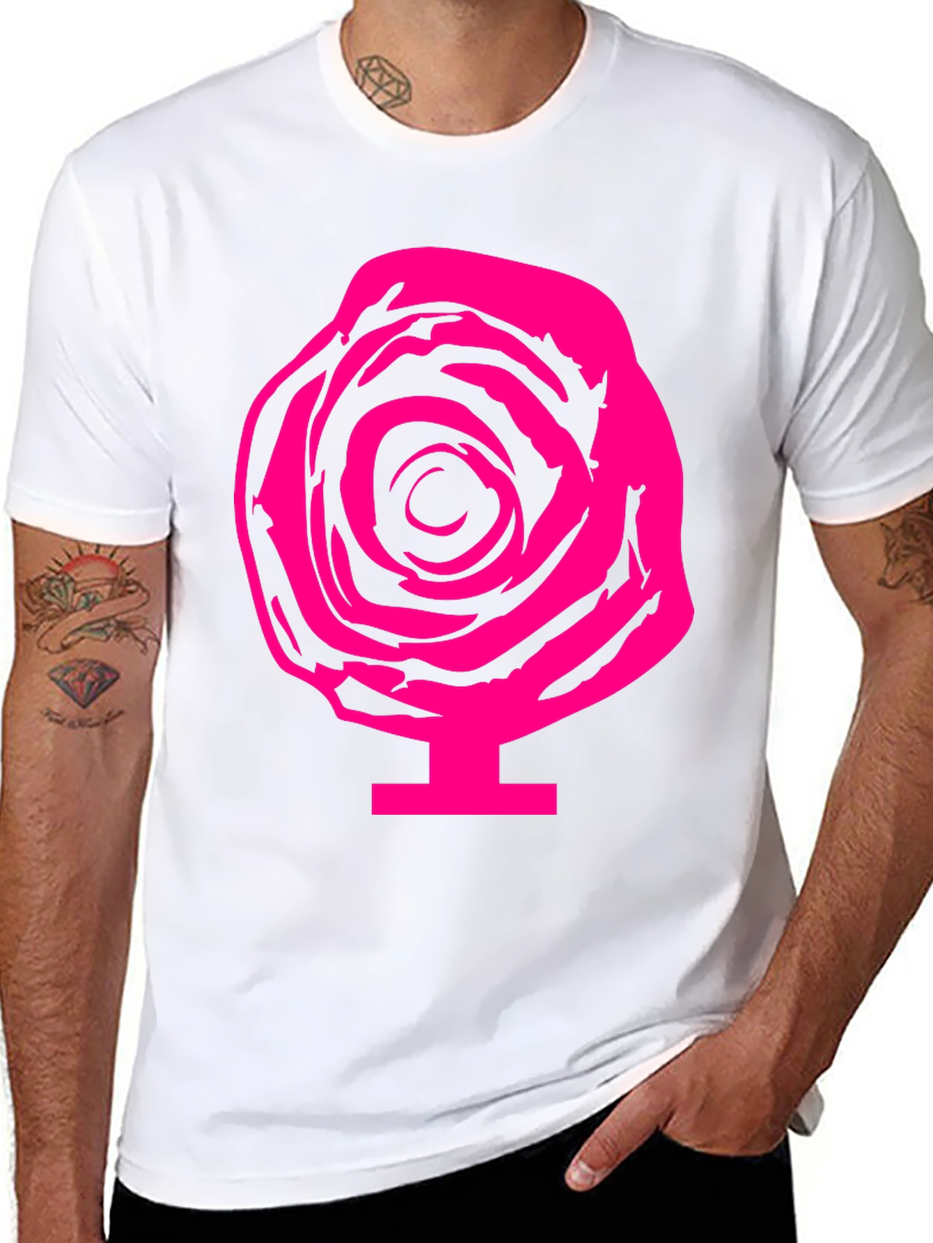 Rose Graphic Tee - Bold & Stylish Black T-Shirt