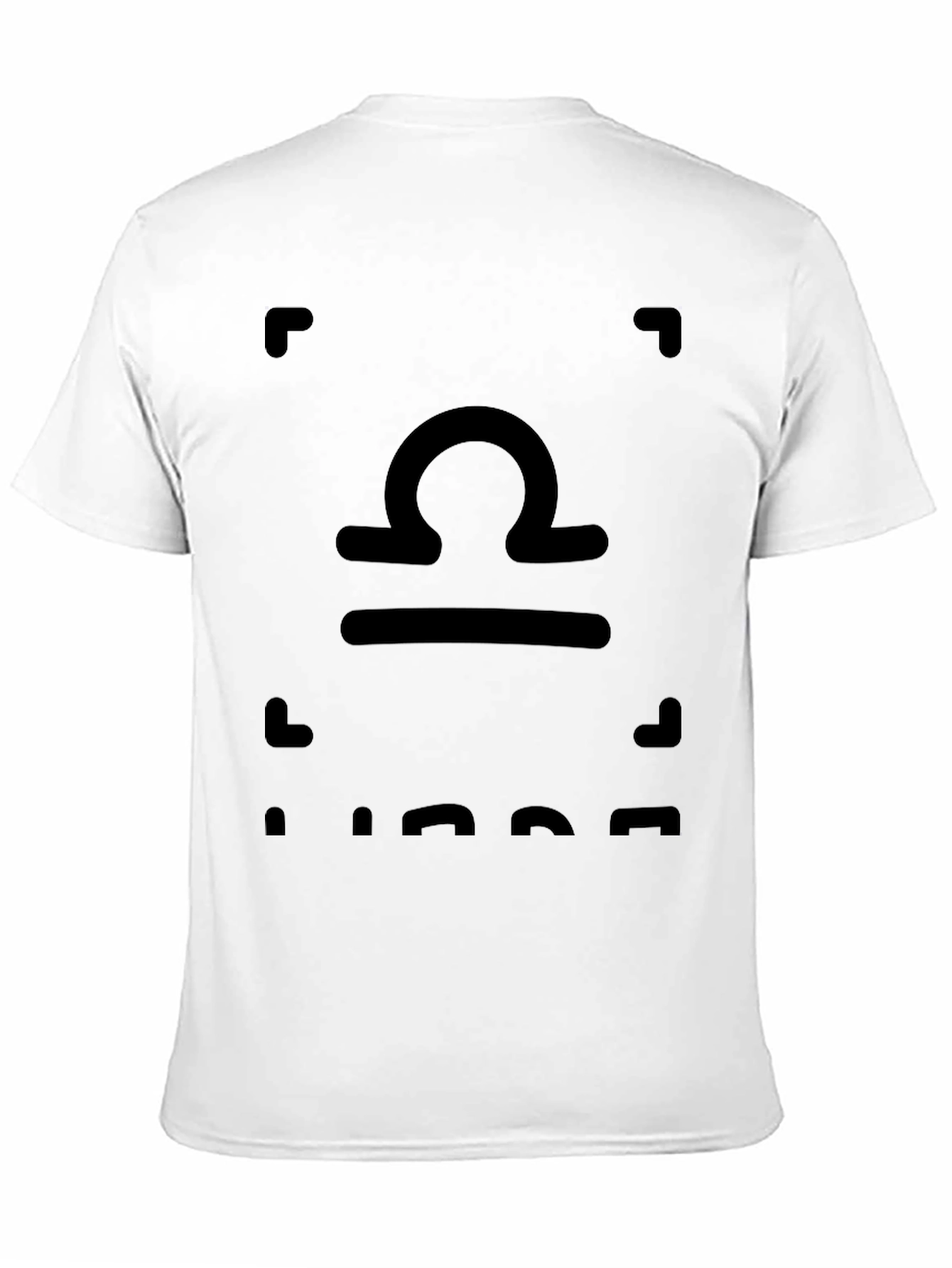 Libra Zodiac Sign Black T-Shirt