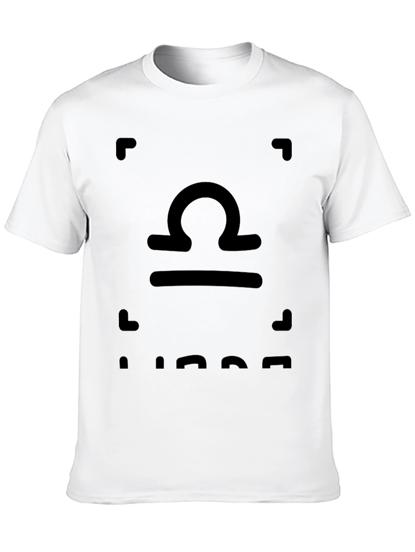 Libra Zodiac Sign Black T-Shirt