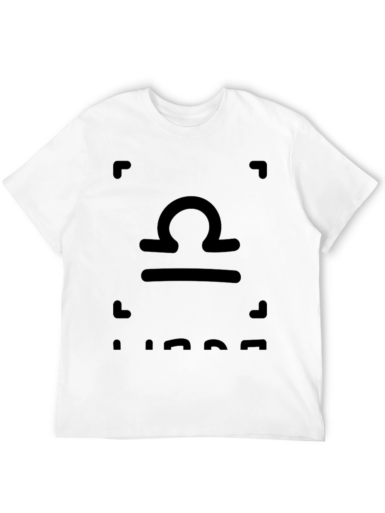 Libra Zodiac Sign Black T-Shirt