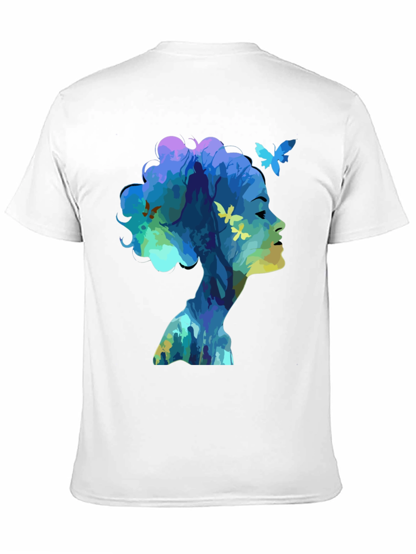 Artistic Silhouette Butterfly Graphic T-Shirt