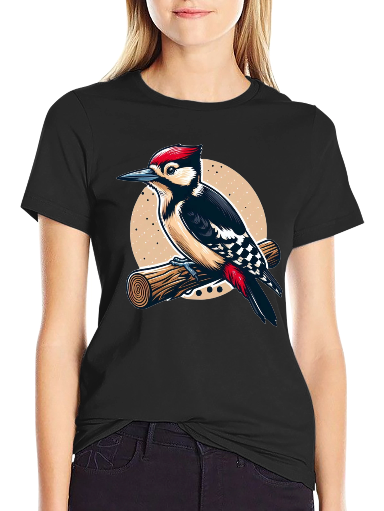Woodpecker Graphic Tee - Bird Lovers T-Shirt