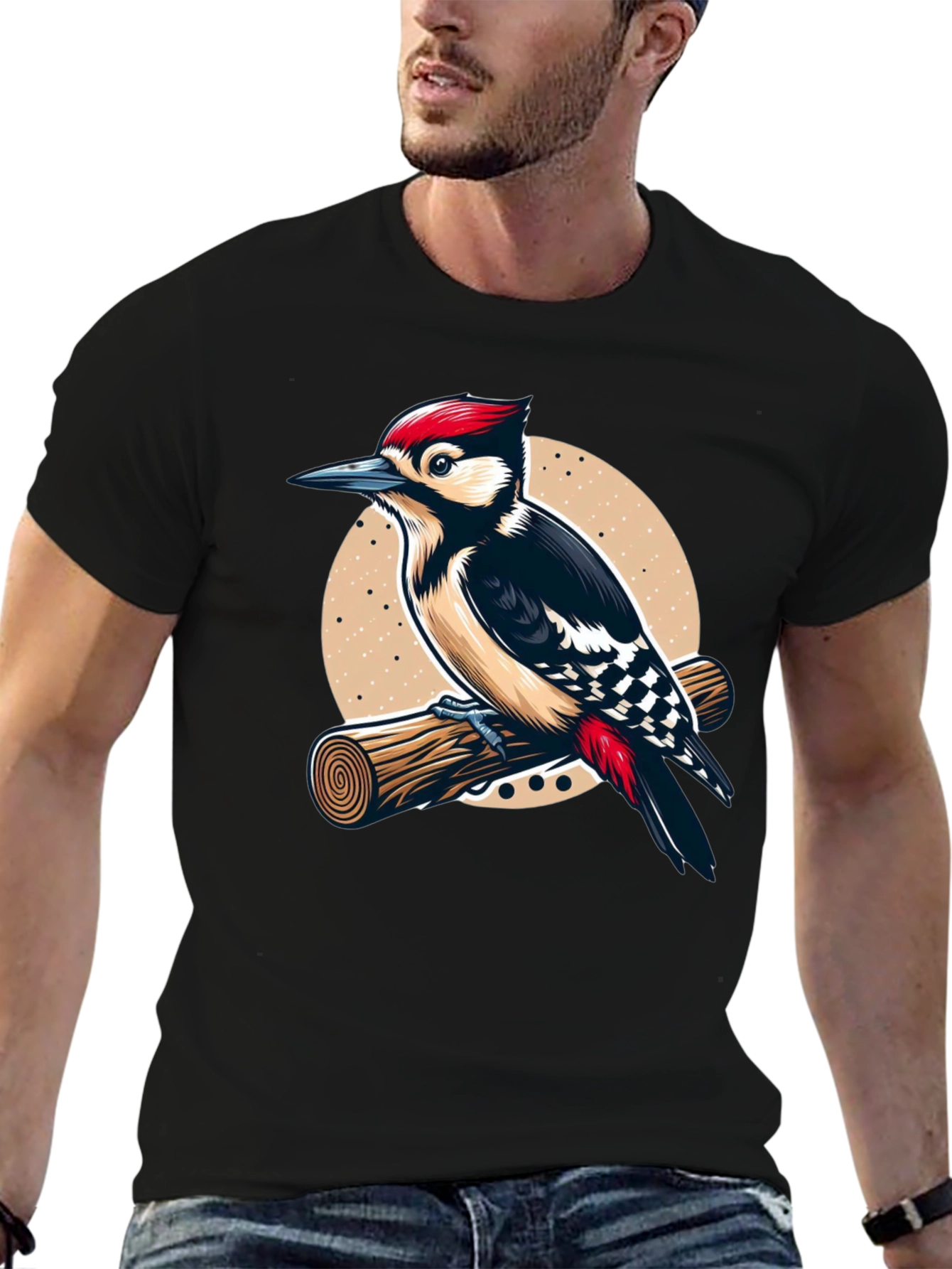 Woodpecker Graphic Tee - Bird Lovers T-Shirt