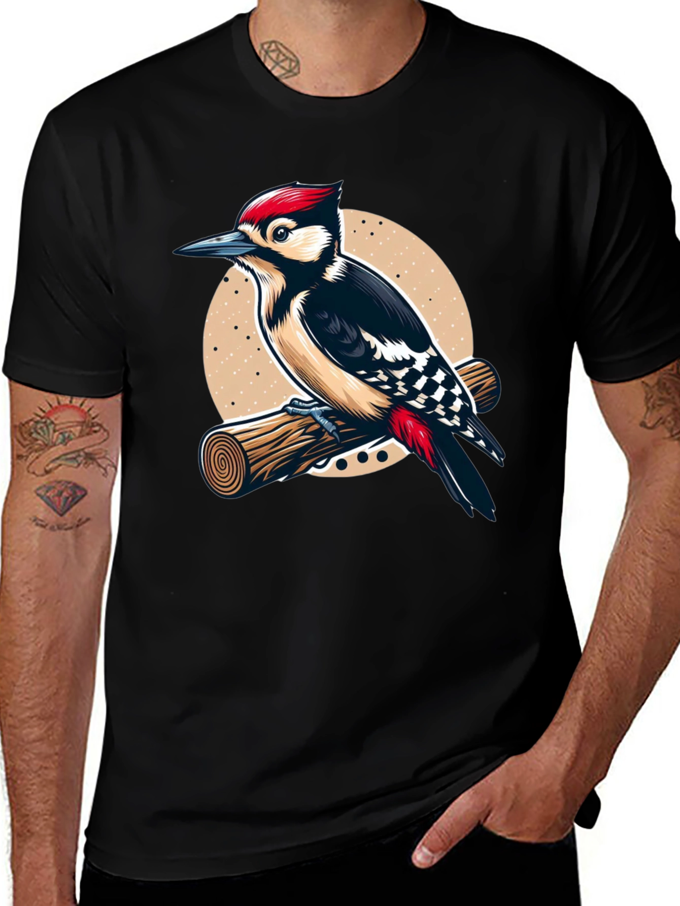 Woodpecker Graphic Tee - Bird Lovers T-Shirt