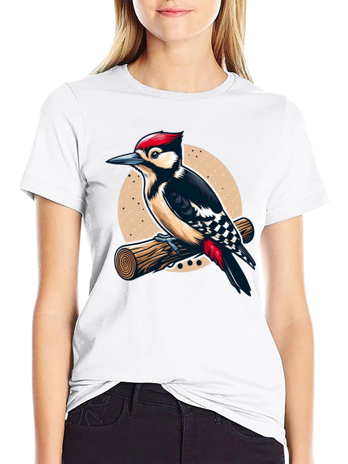 Woodpecker Graphic Tee - Bird Lovers T-Shirt