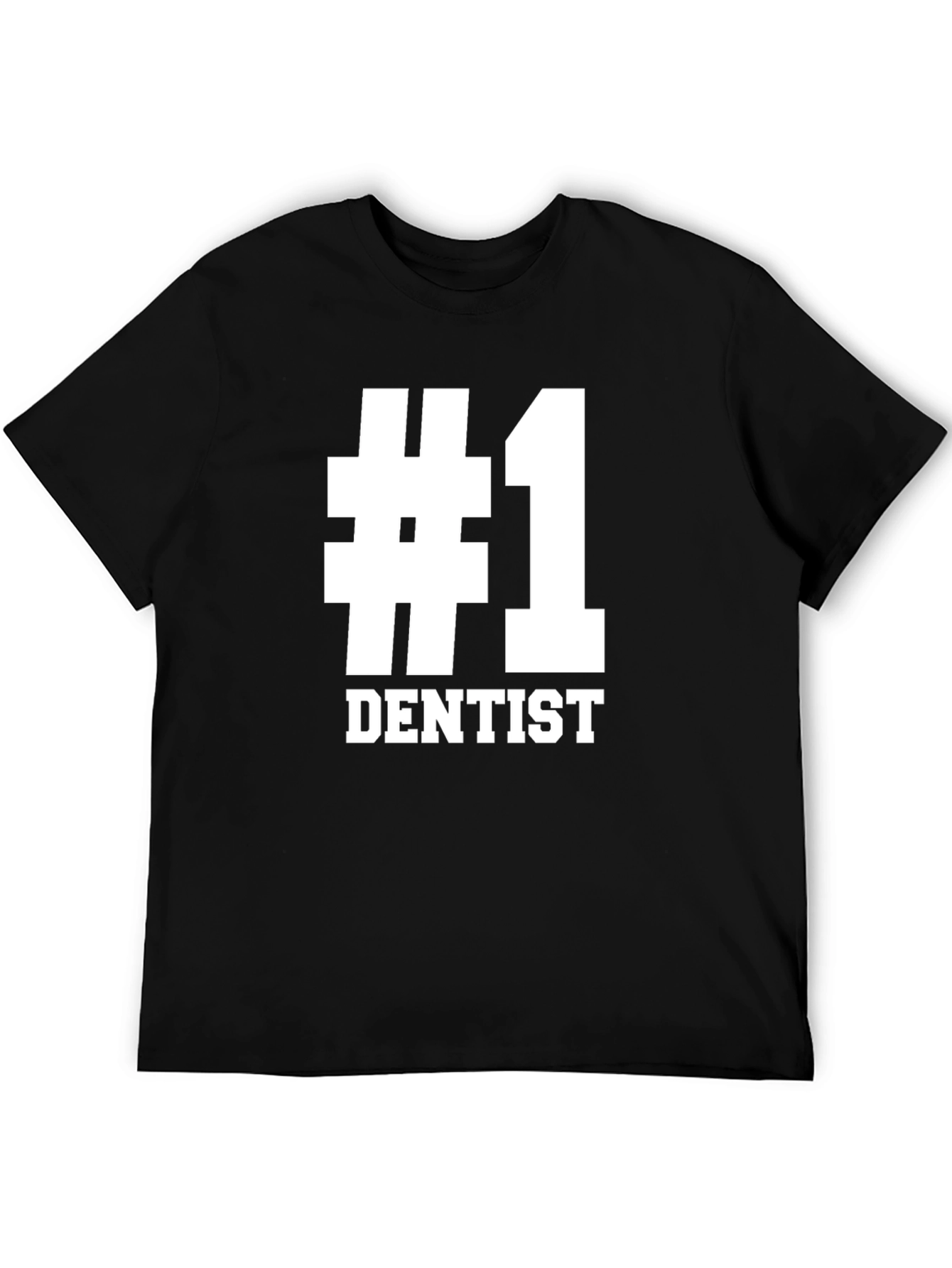 #1 Dentist T-Shirt - Black Cotton Tee