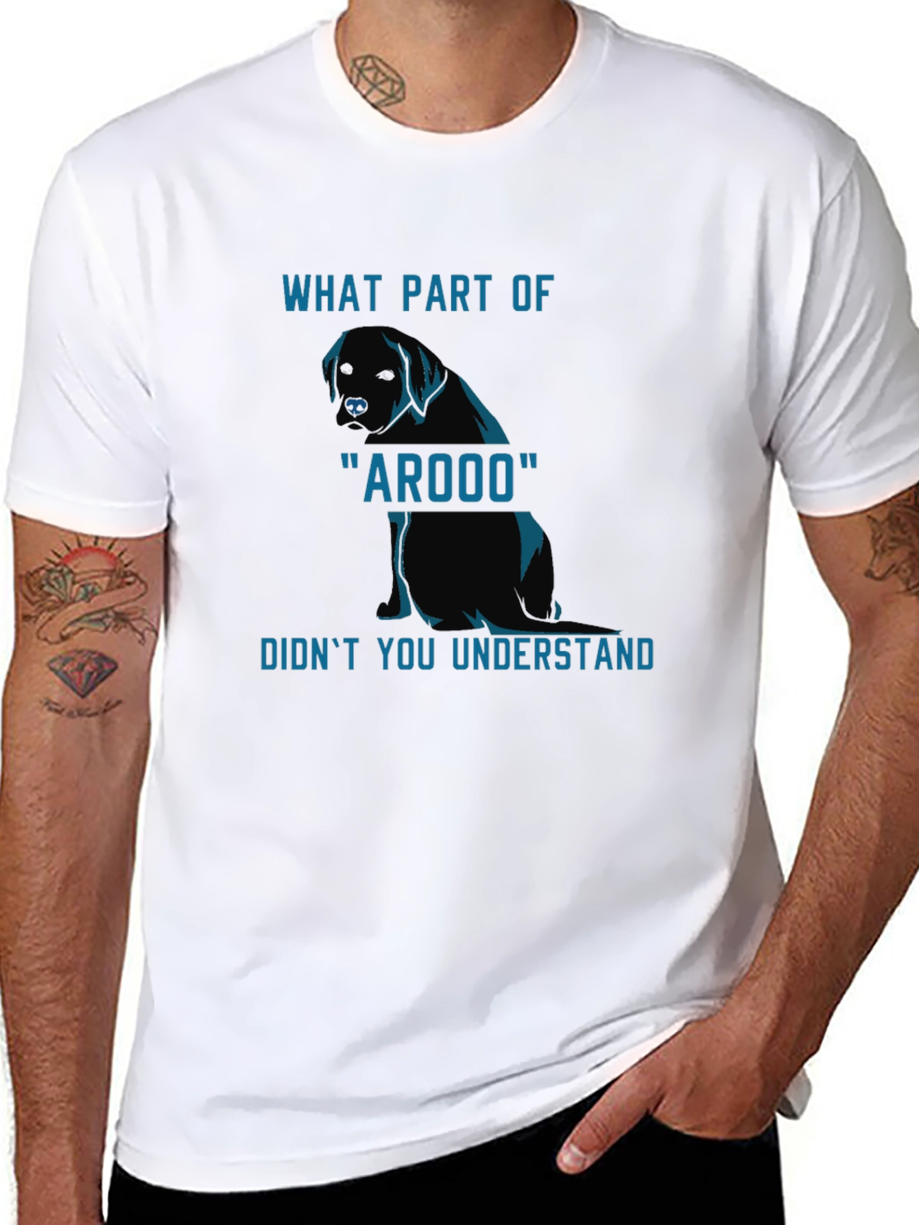 Arooo Dog T-Shirt - Funny Canine Tee