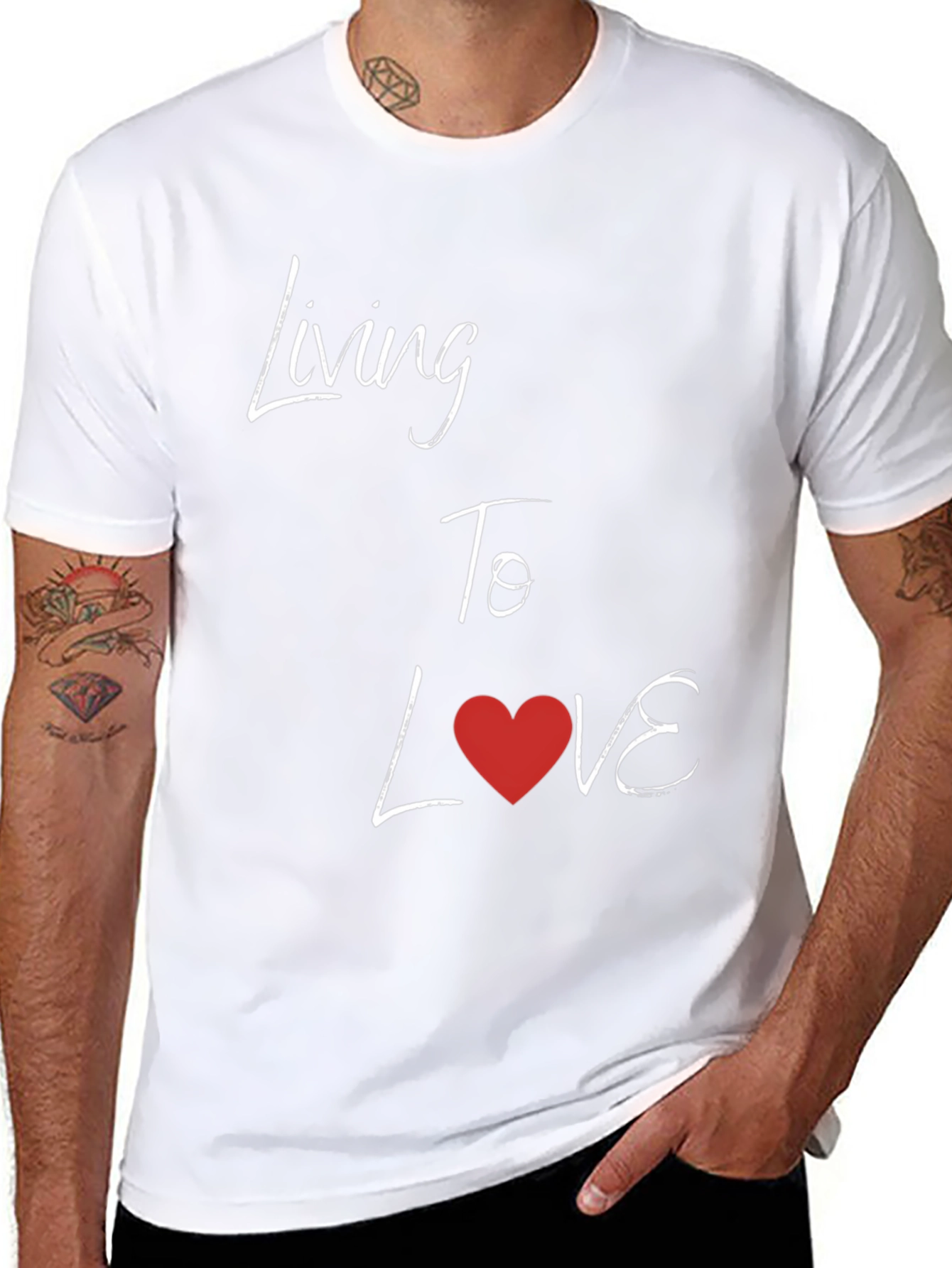 Living To Love Black Graphic Tee