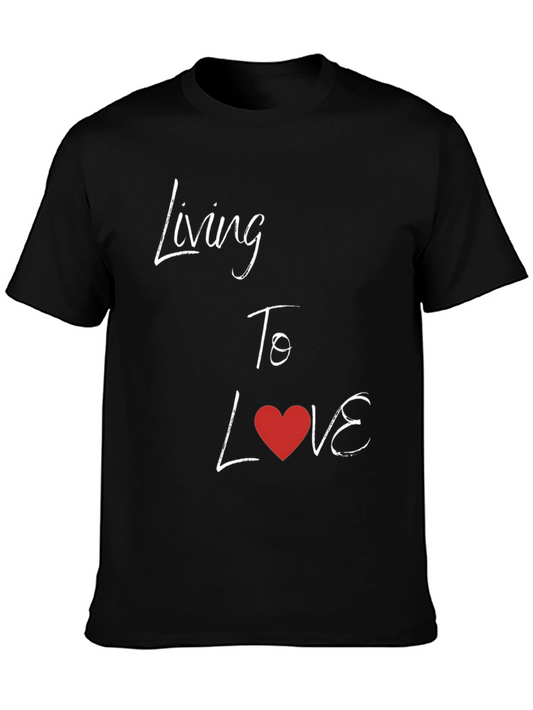 Living To Love Black Graphic Tee