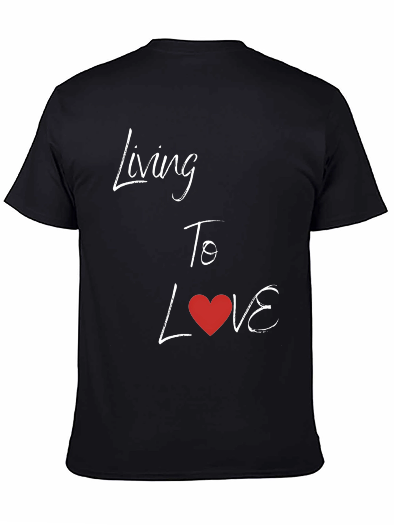 Living To Love Black Graphic Tee