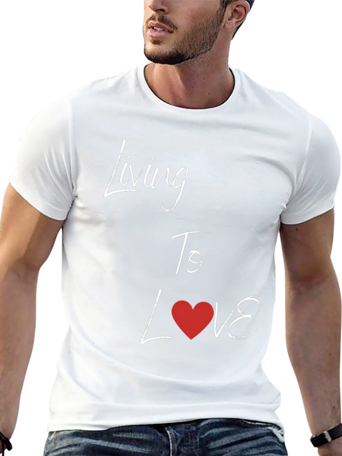 Living To Love Black Graphic Tee
