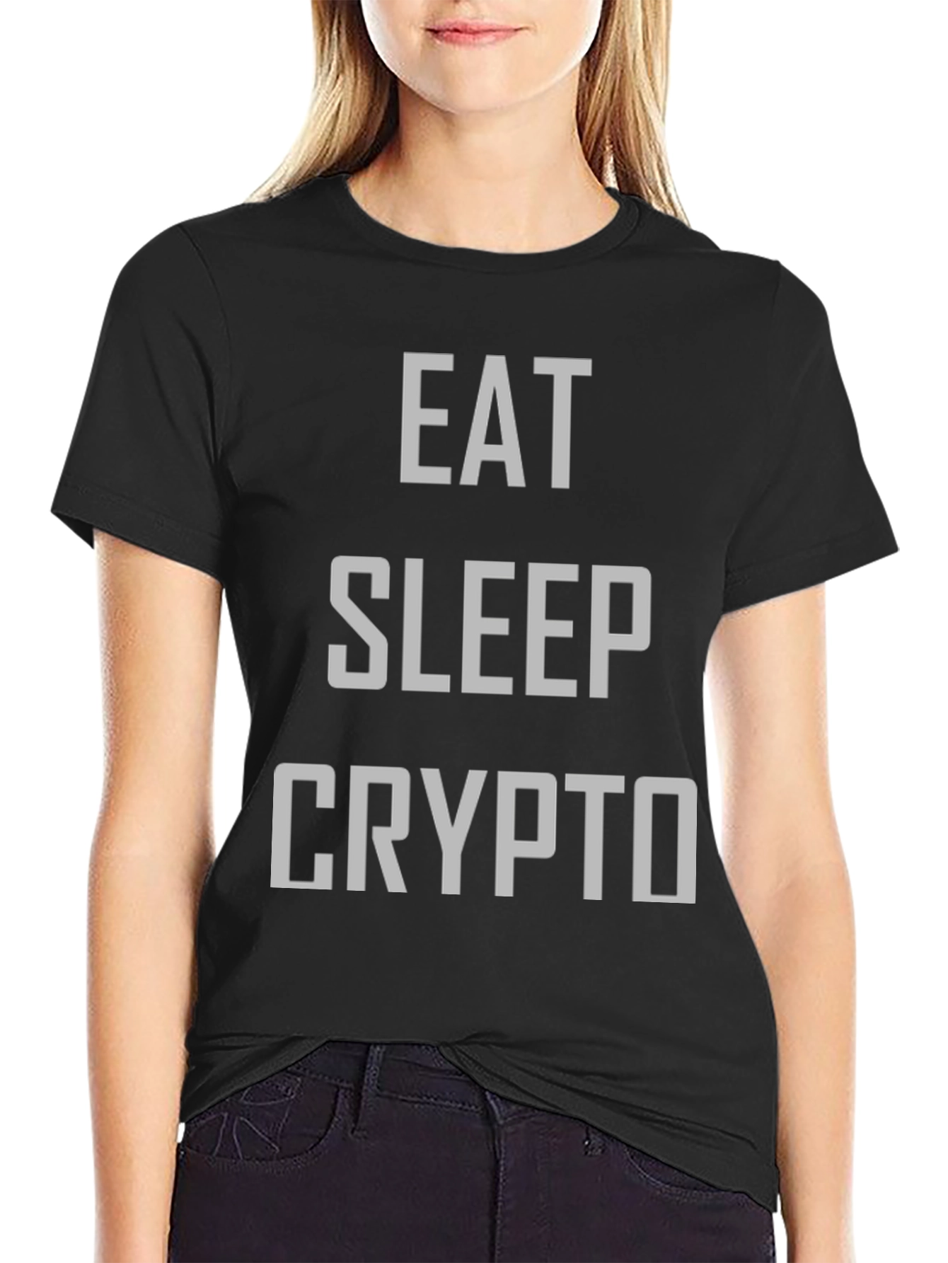 Eat Sleep Crypto T-Shirt - Black Graphic Tee