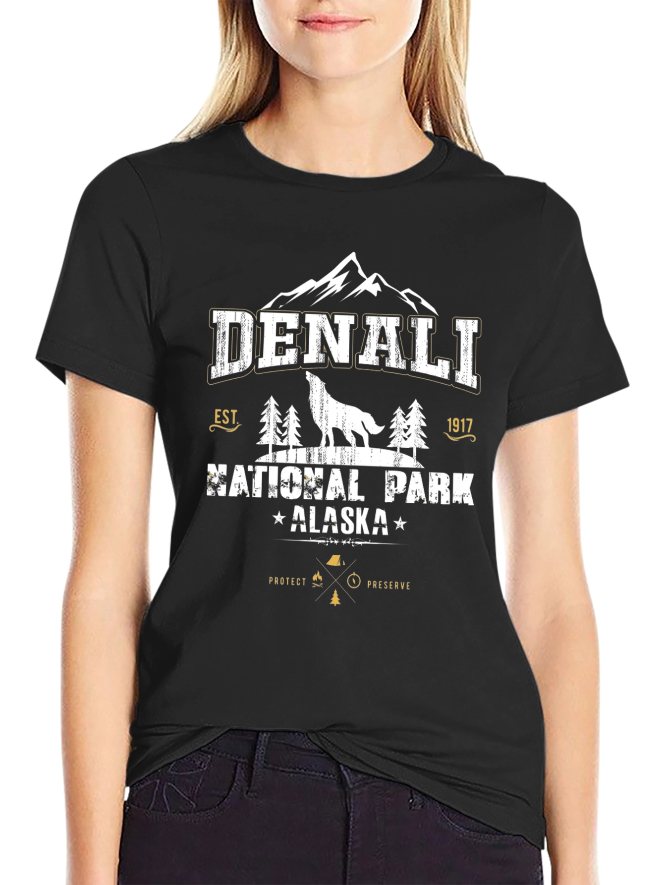 Denali National Park Black T-Shirt