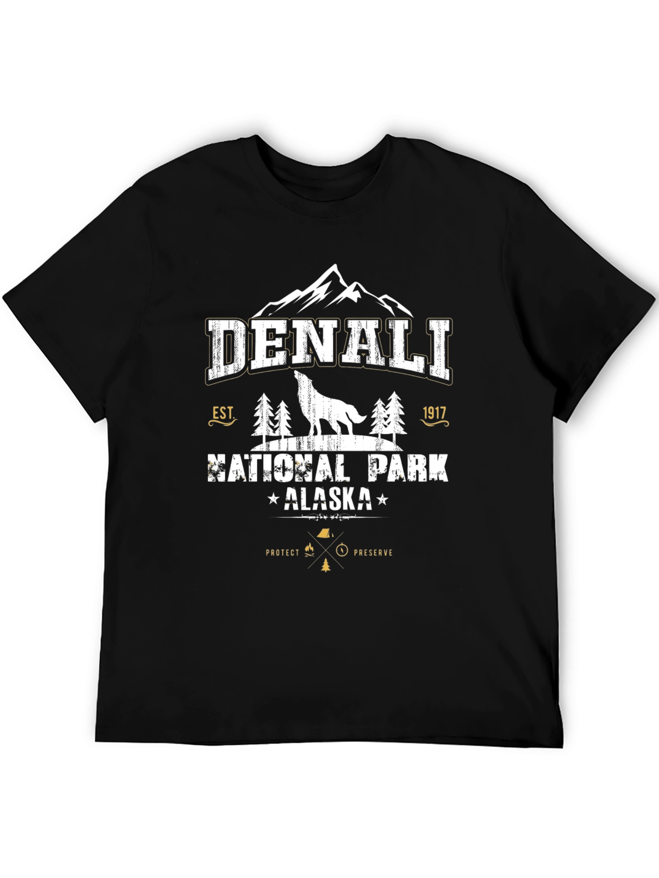Denali National Park Black T-Shirt