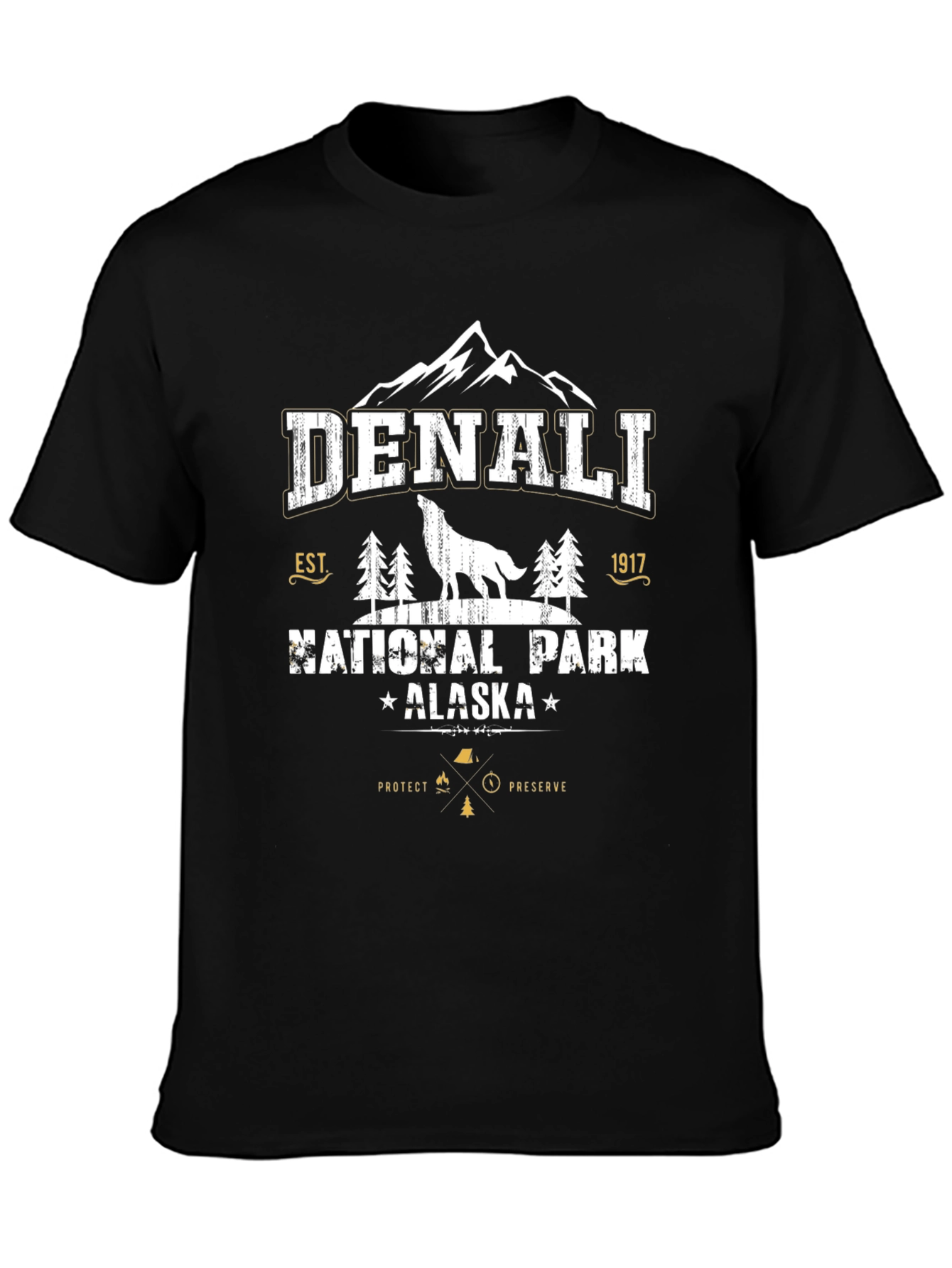 Denali National Park Black T-Shirt