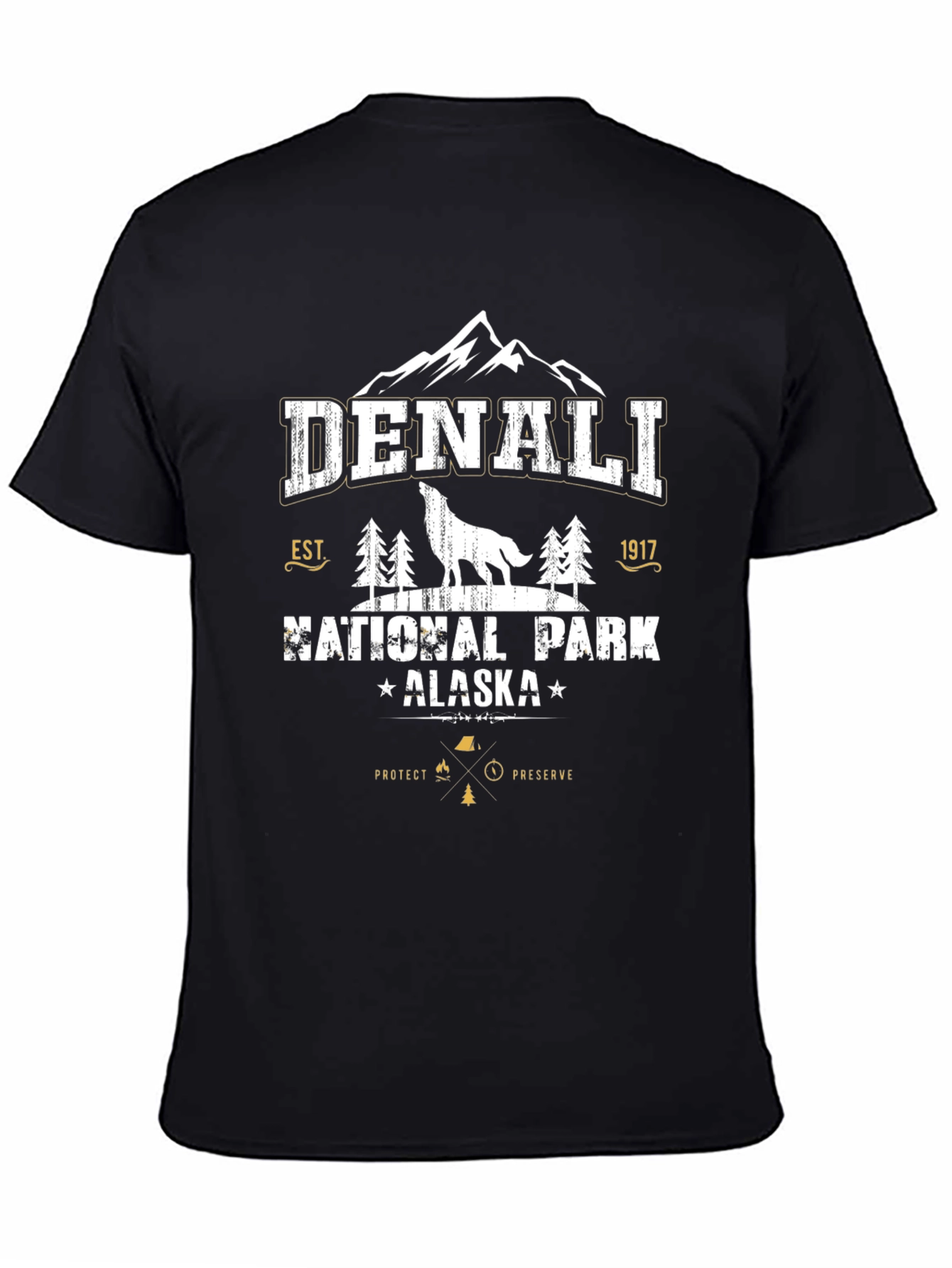 Denali National Park Black T-Shirt