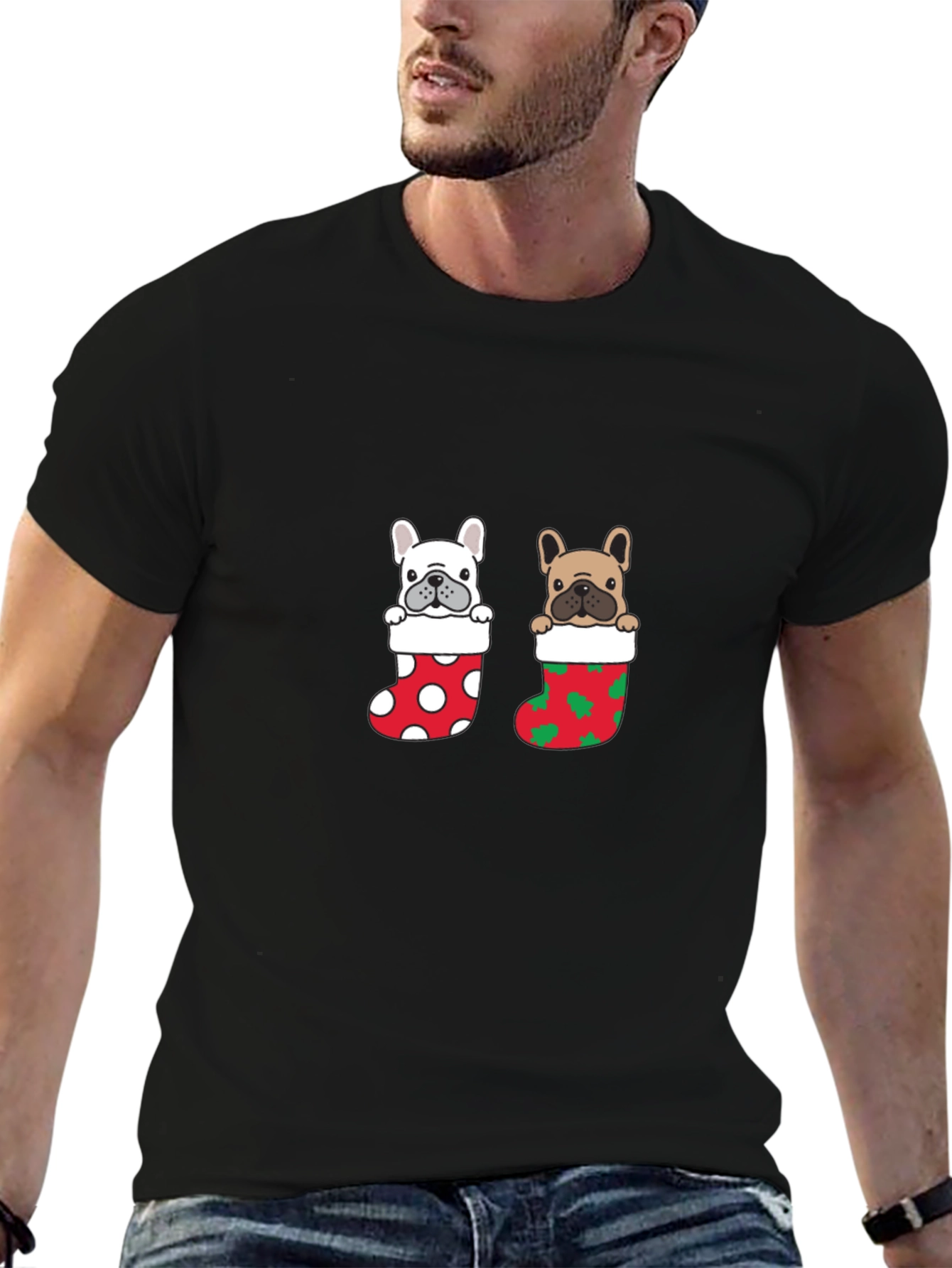 French Bulldog Christmas Stocking T-Shirt