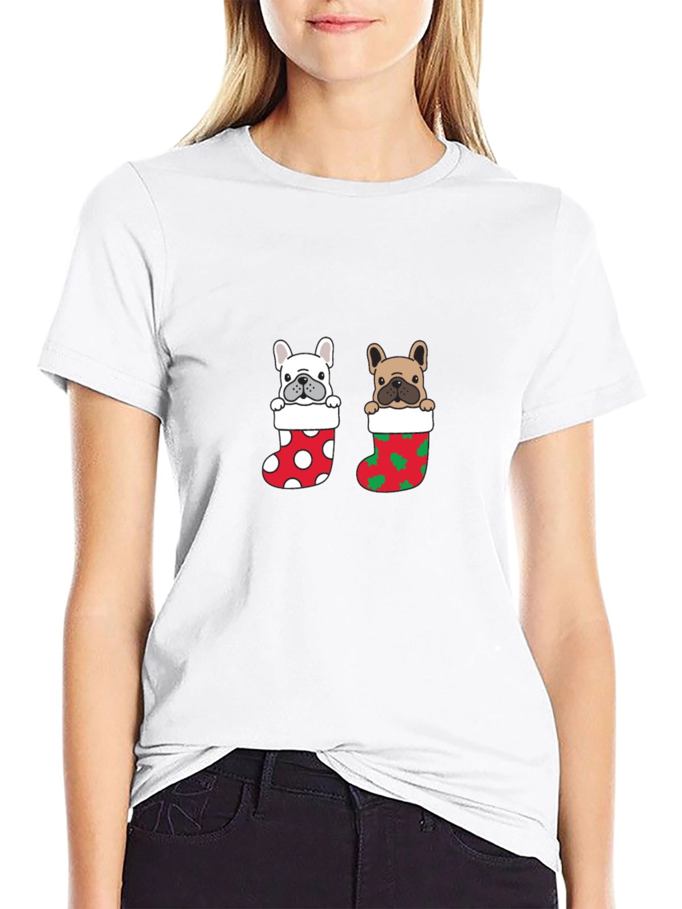 French Bulldog Christmas Stocking T-Shirt