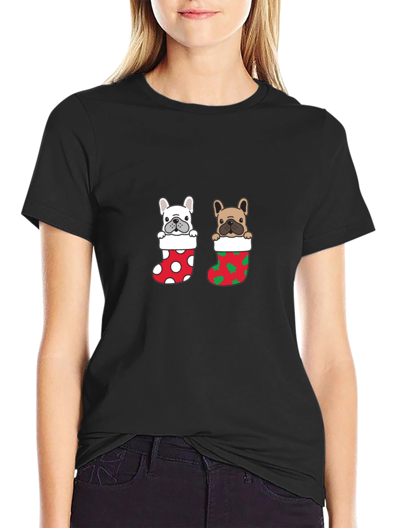 French Bulldog Christmas Stocking T-Shirt