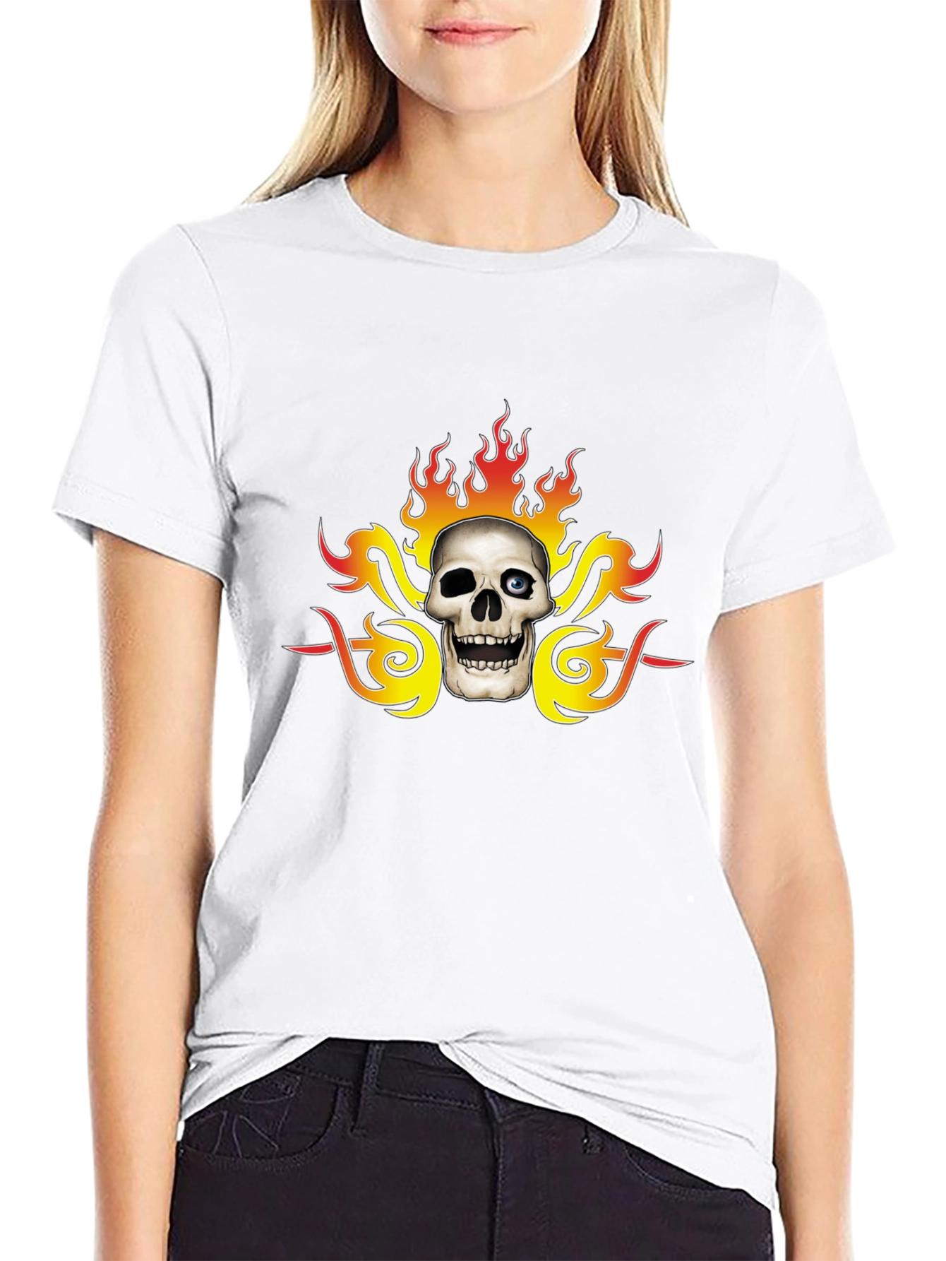Skull & Flames Graphic Tee