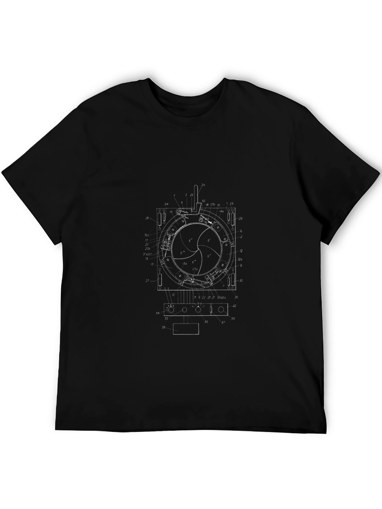 Camera Shutter Blueprint Graphic T-Shirt