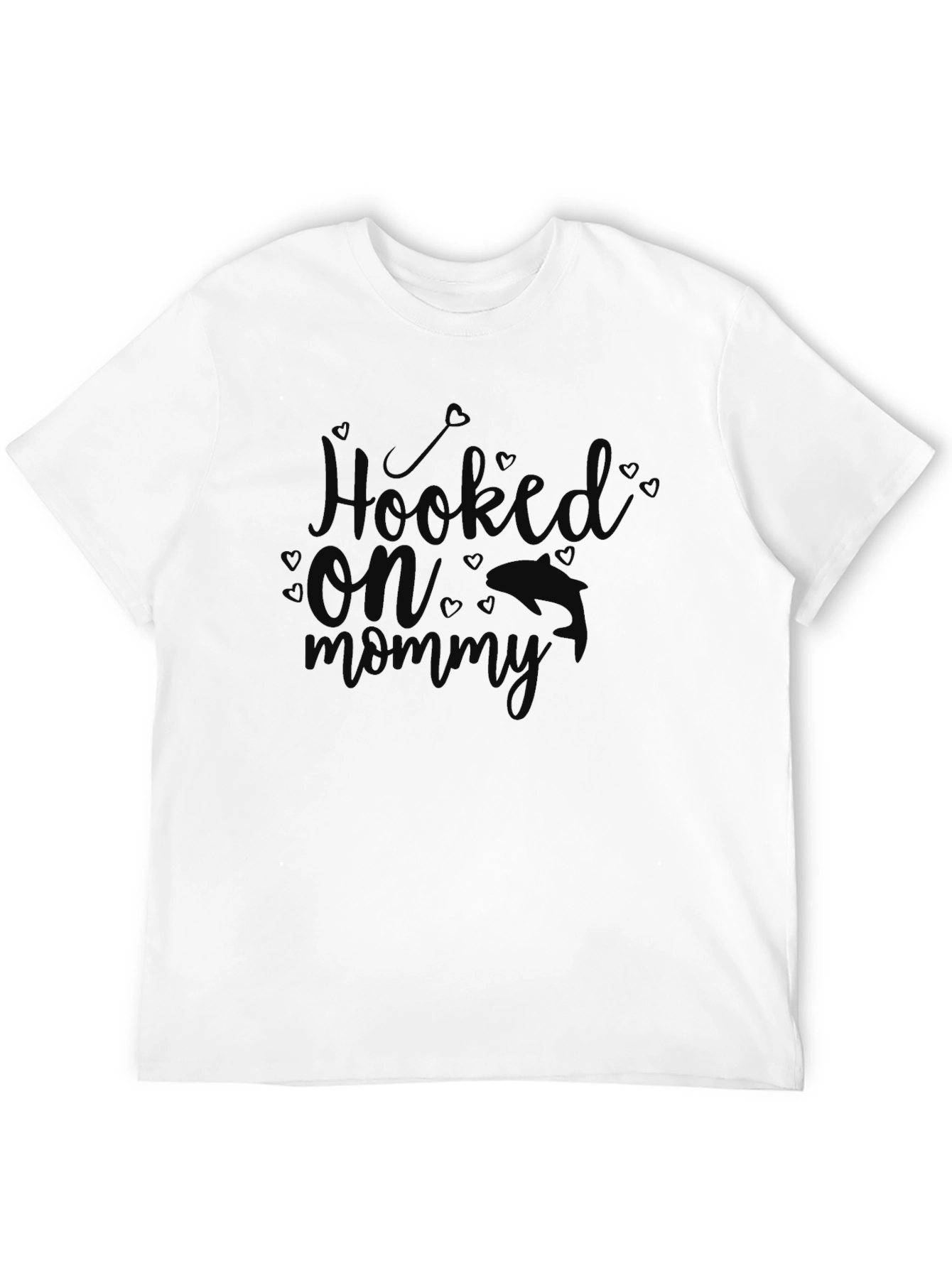 Hooked on Mommy - Black T-Shirt