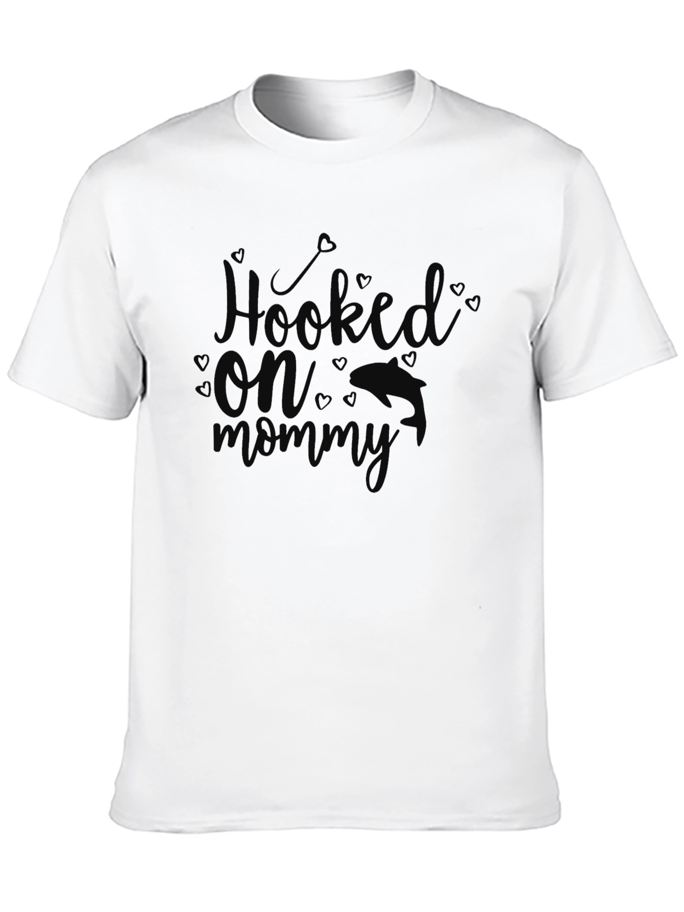 Hooked on Mommy - Black T-Shirt