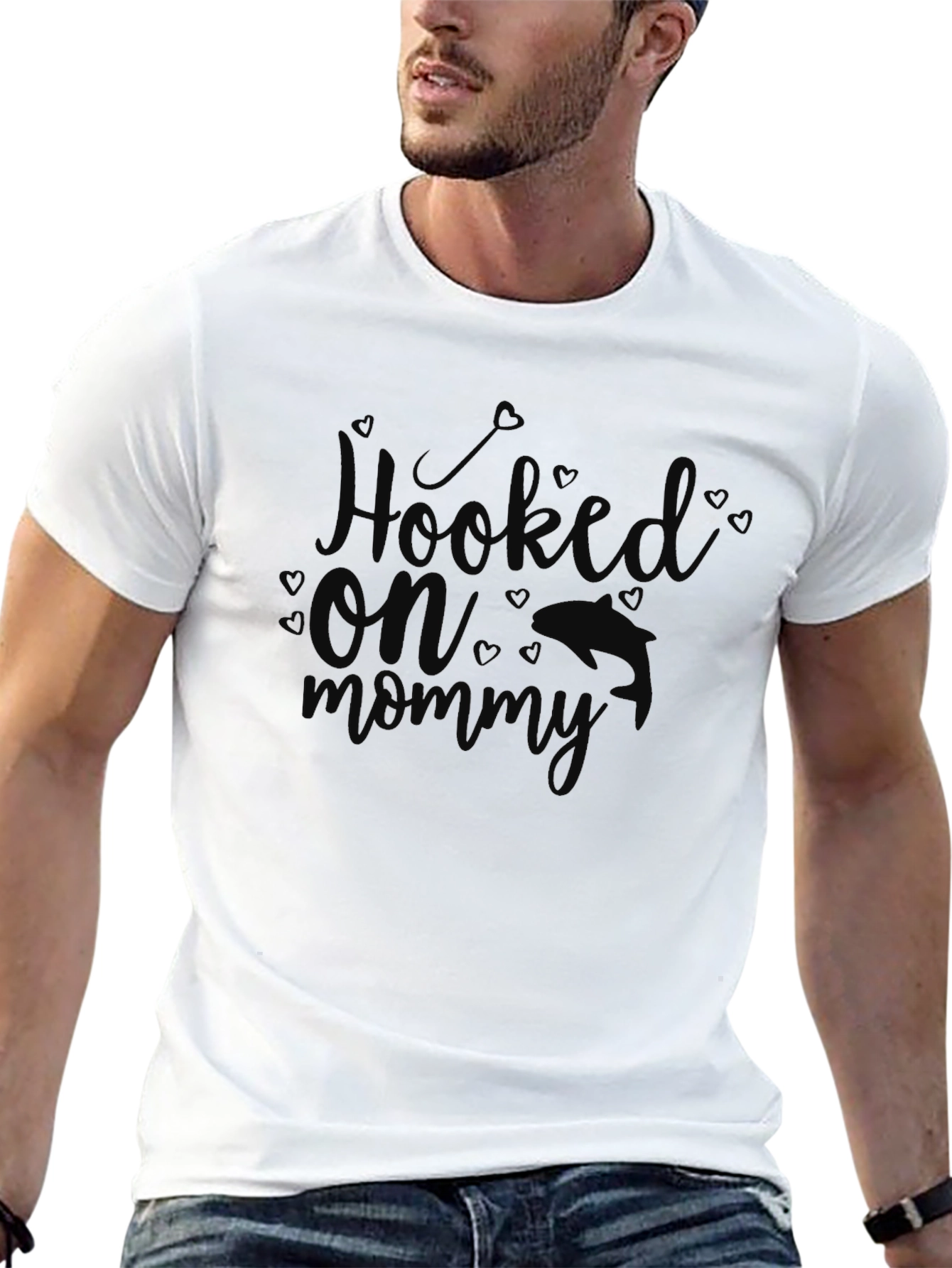 Hooked on Mommy - Black T-Shirt