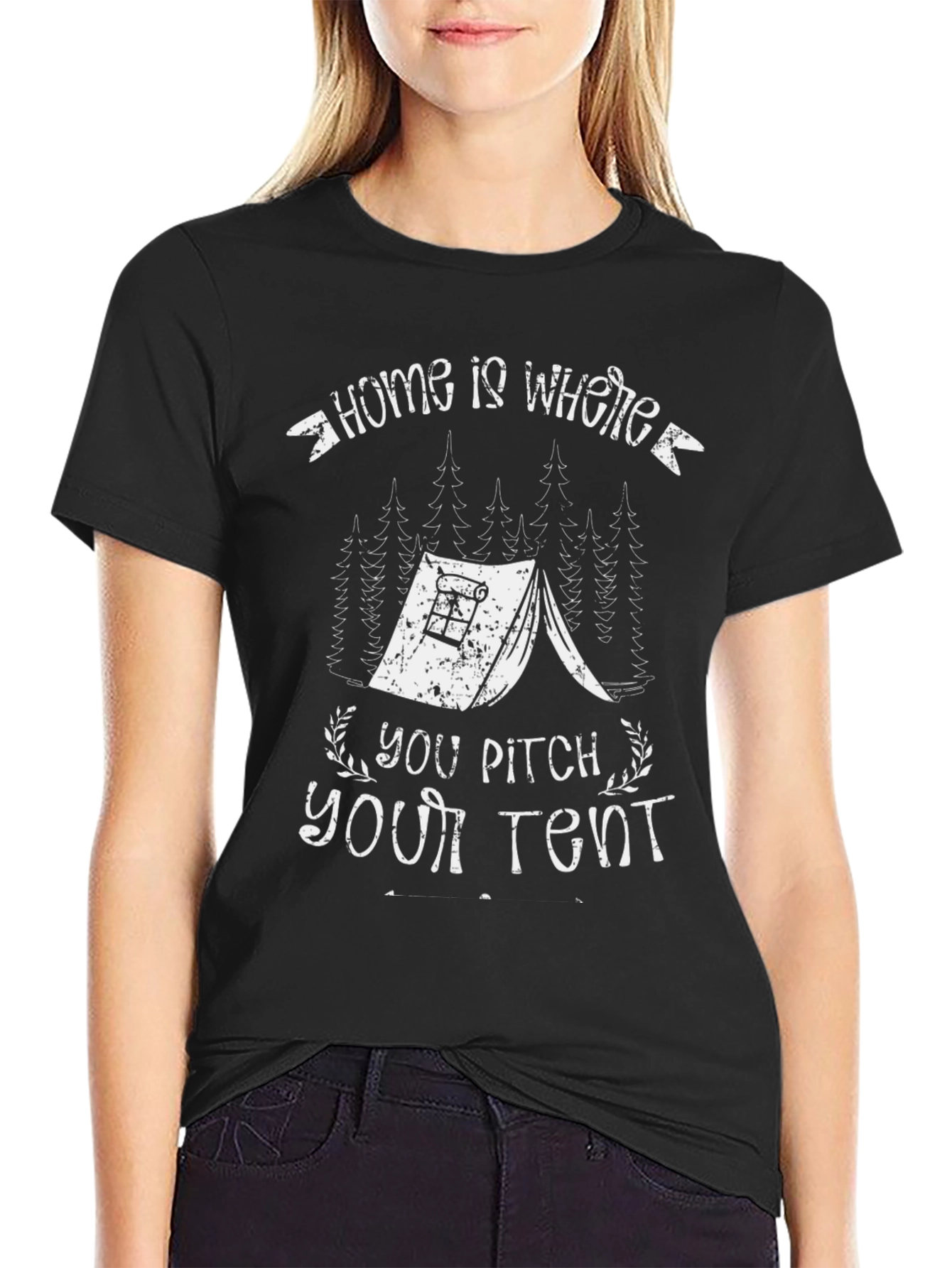 Home is Where You Pitch Your Tent Graphic T-Shirt