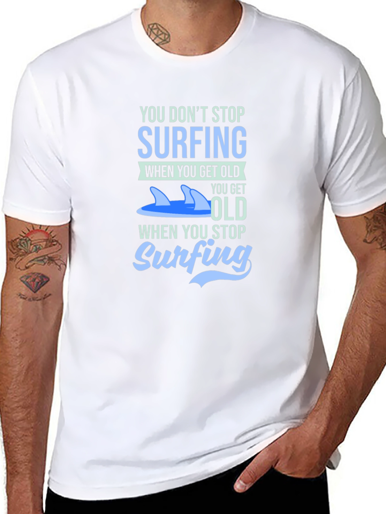 Surfing T-Shirt - You Dont Stop Surfing